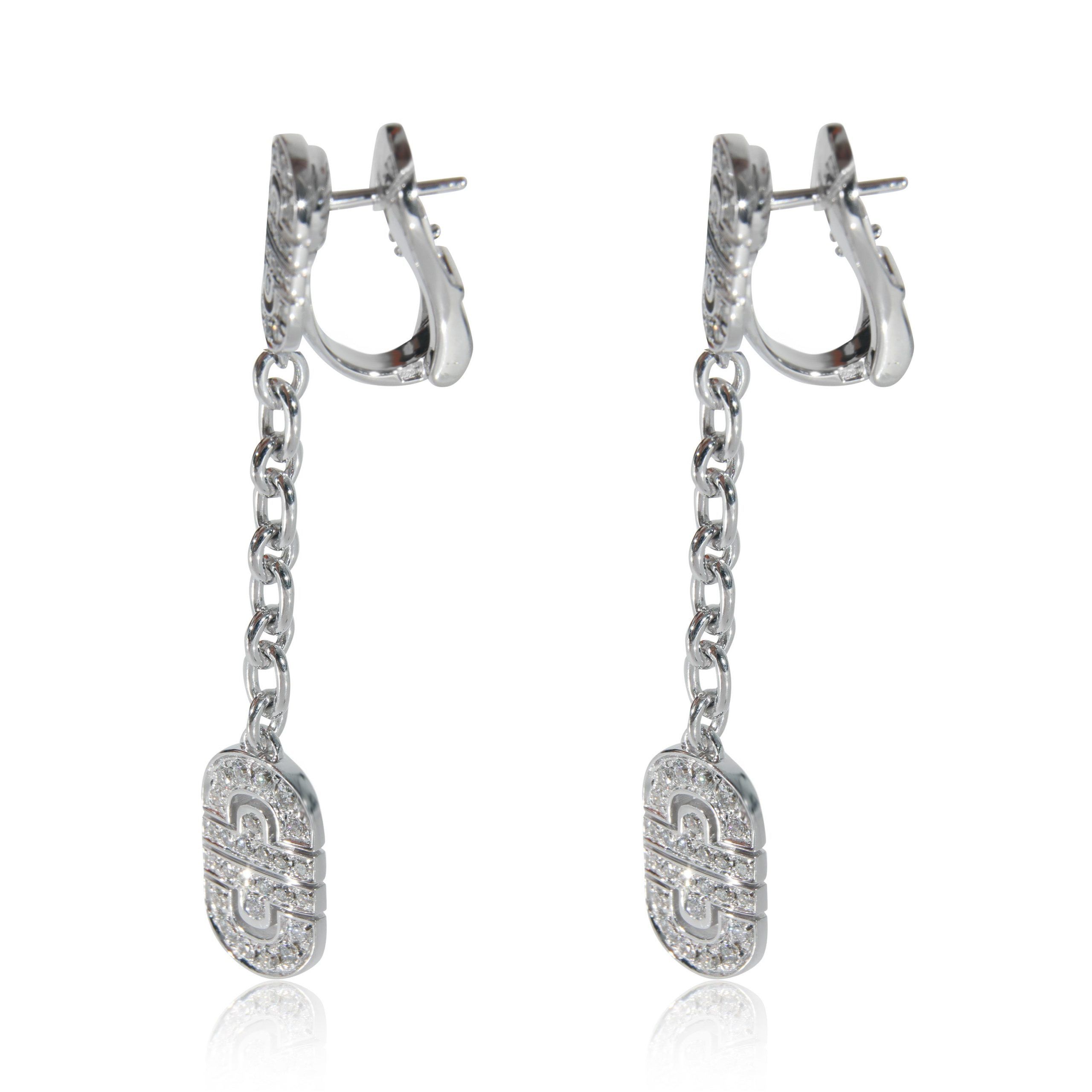 Bvlgari BVLGARI Parentesi Diamond Earrings in 18k White Gold 1.15 CTW Size ONE SIZE - 2 Thumbnail