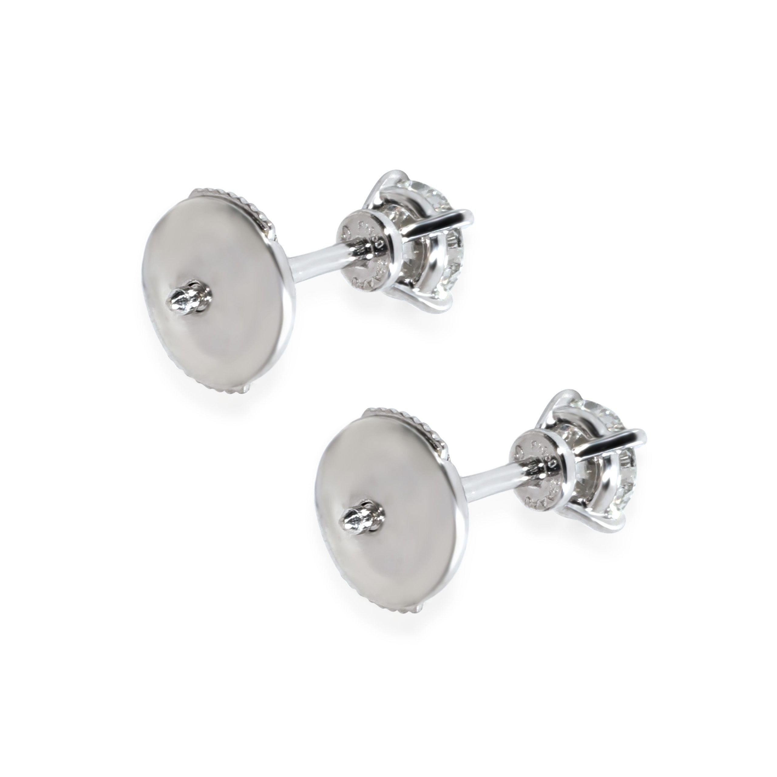 Cartier Cartier 1895 Diamond Stud Earrings in Platinum E VS1 0.84 CTW Size ONE SIZE - 3 Thumbnail
