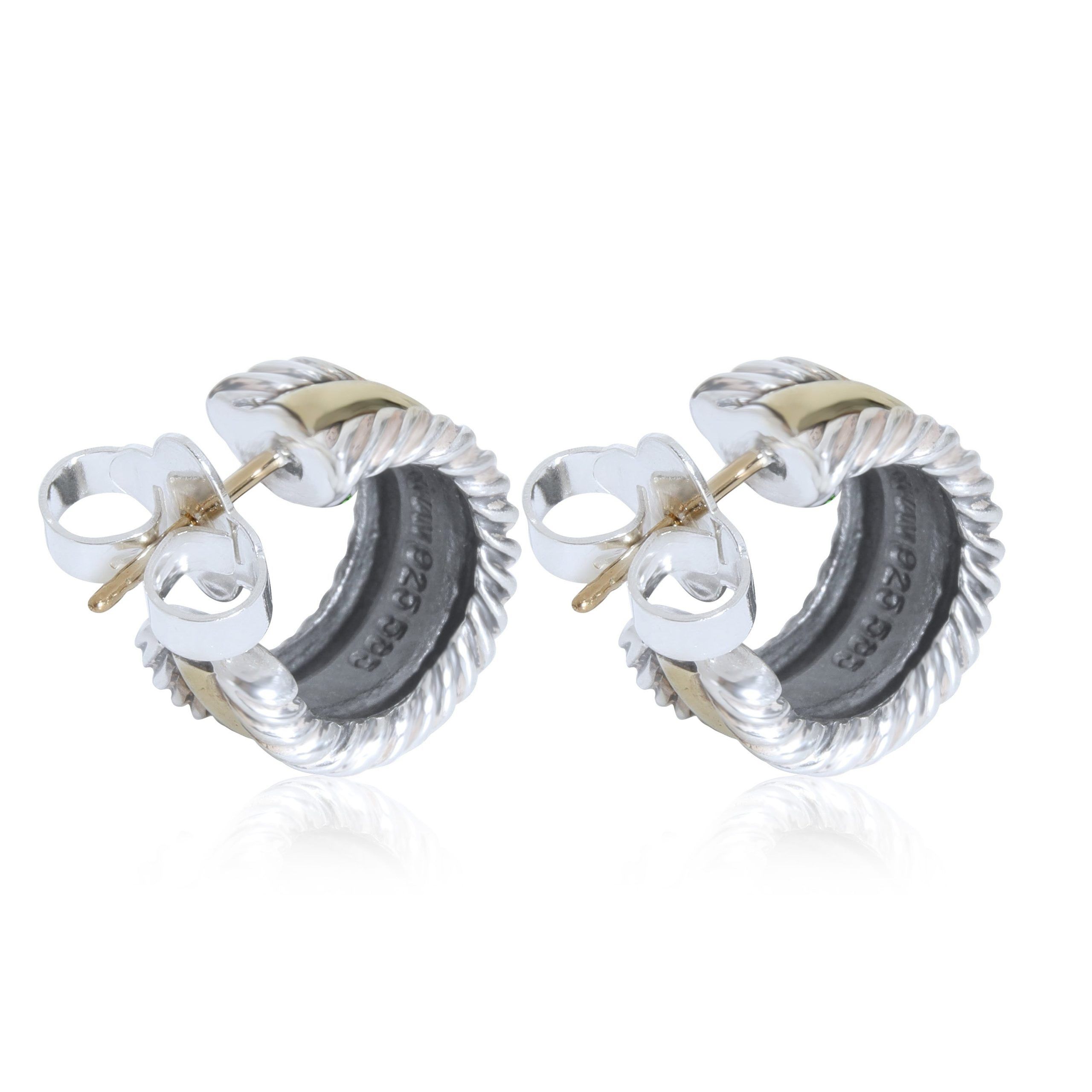 David Yurman David Yurman Cable Collectibles Earrings in 14k Yellow Gold/Sterling Silver Size ONE SIZE - 3 Thumbnail