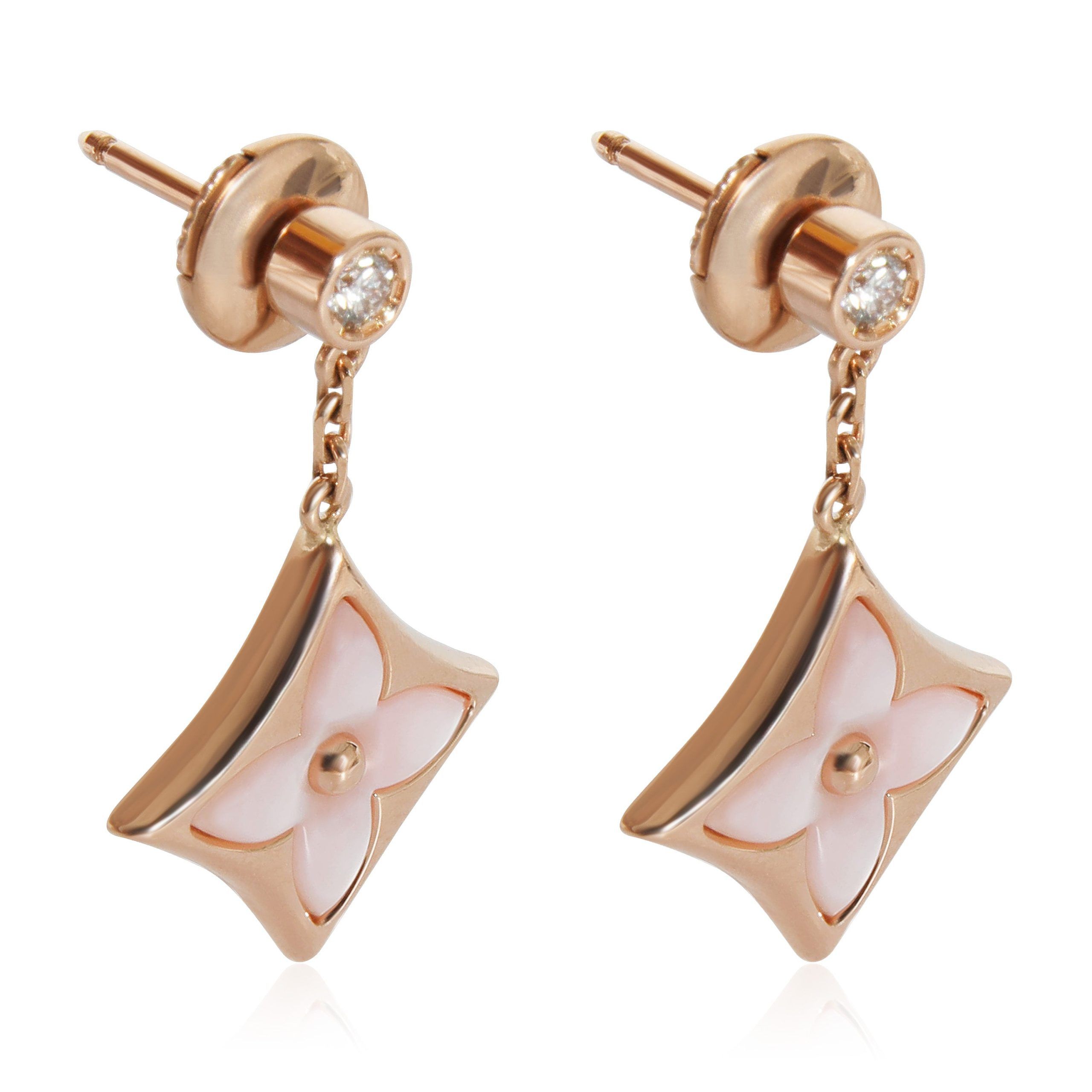 Louis Vuitton Louis Vuitton Color Blossom BB Star Earrings in 18K Rose Gold 0.08 CTW Size ONE SIZE - 2 Thumbnail