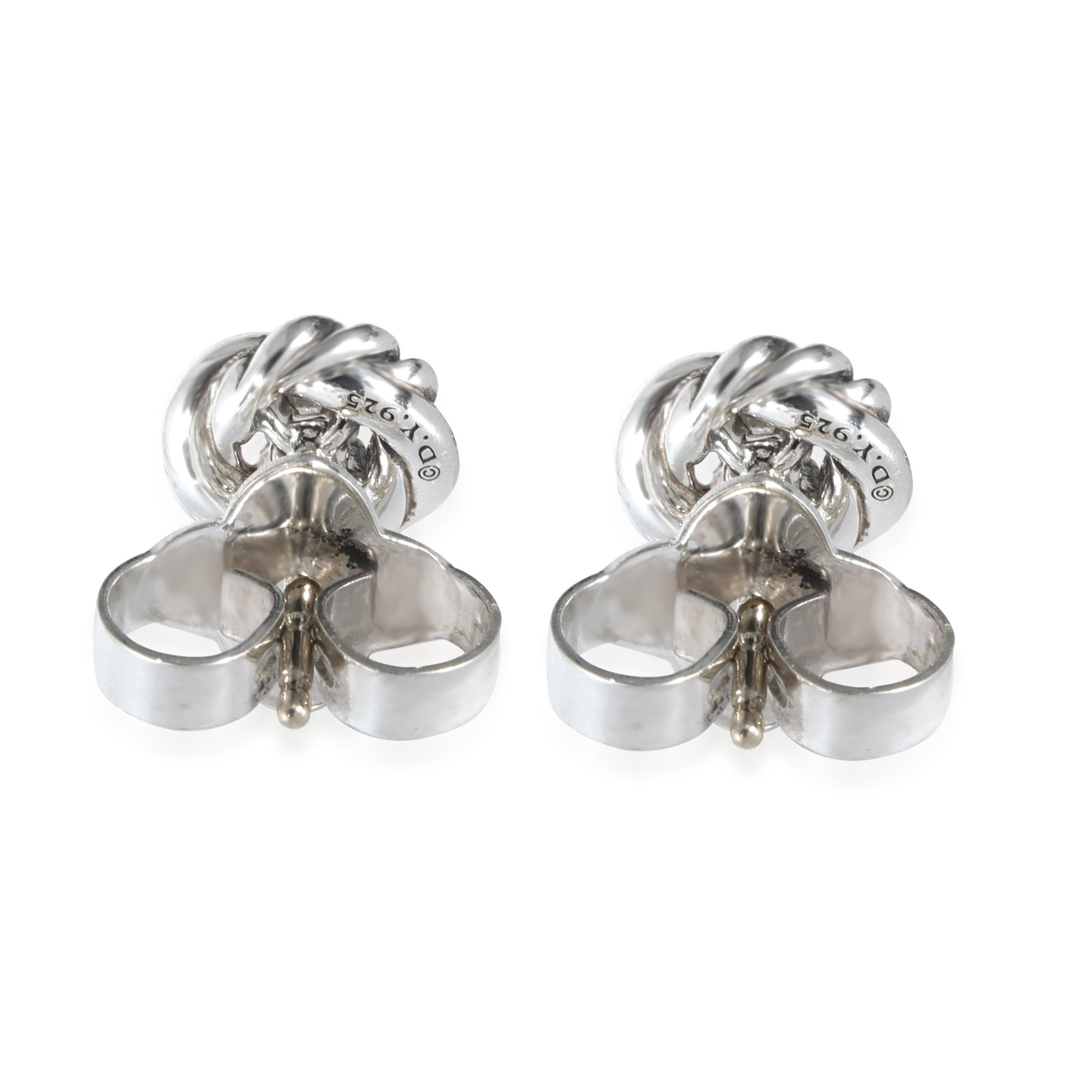 David Yurman David Yurman Petite Infinity Diamond Stud Earrings in Sterling Silver 0.24 CTW Size ONE SIZE - 4 Thumbnail