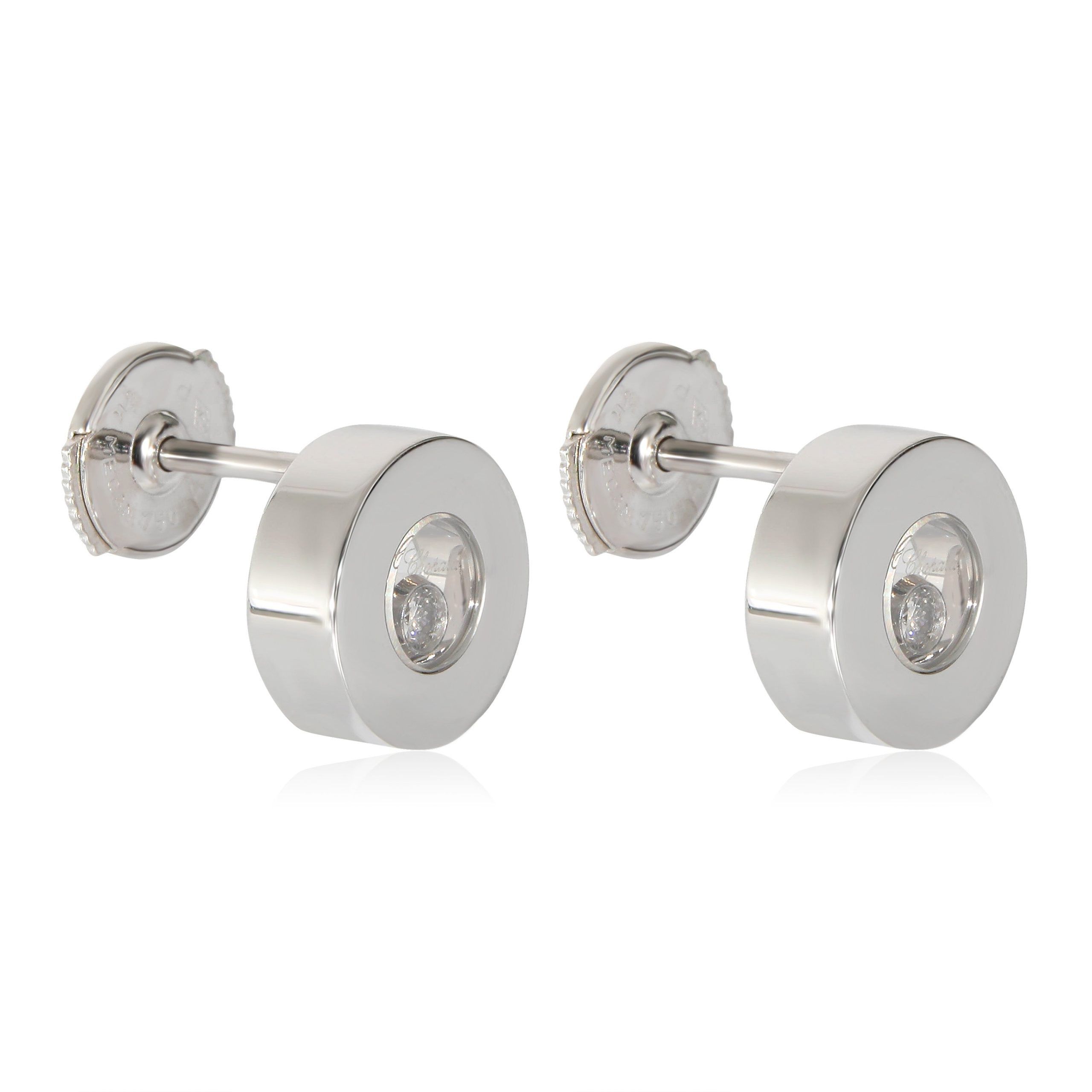 Chopard Chopard Happy Diamonds Round Stud Earrings in 18k White Gold 0.11 CTW Size ONE SIZE - 2 Thumbnail