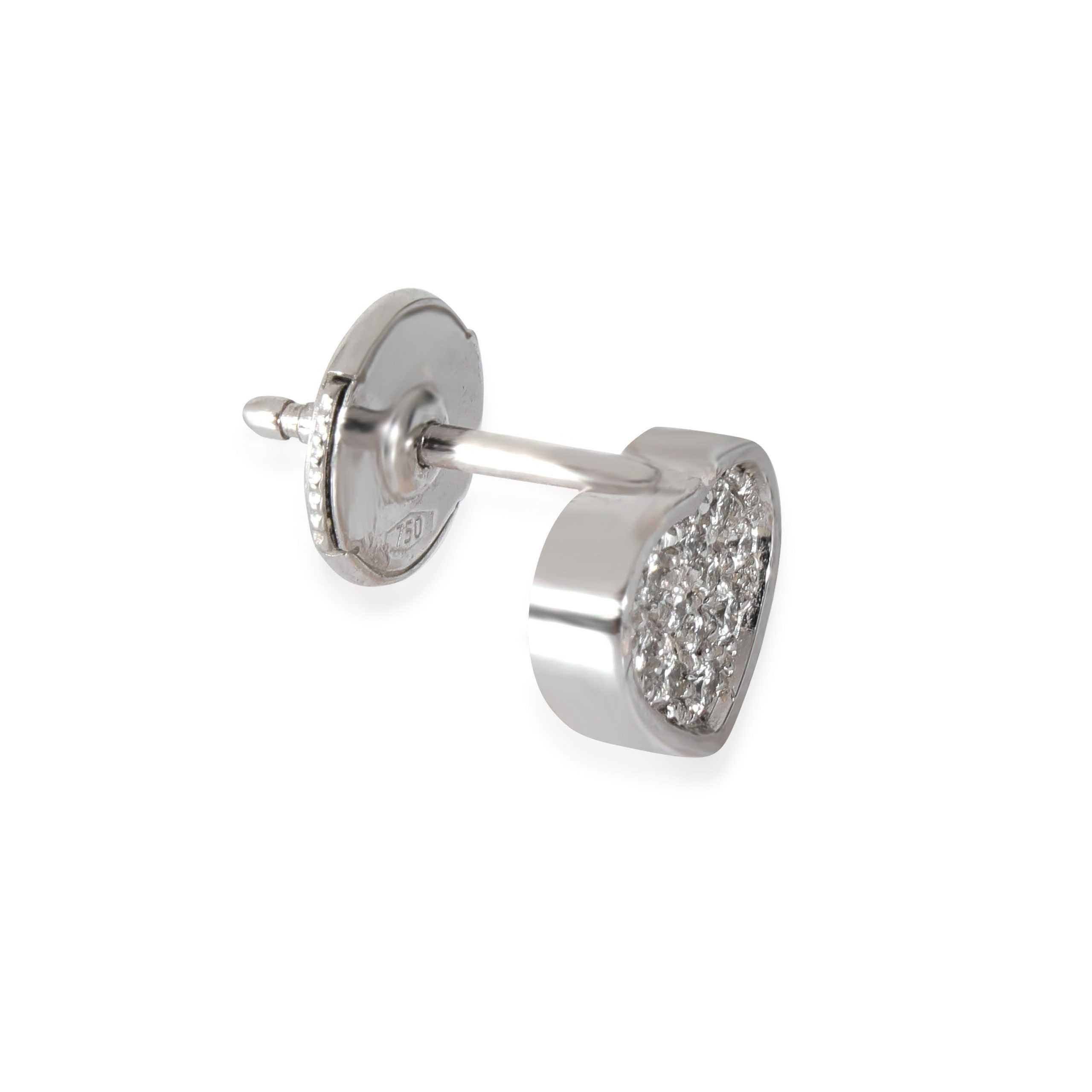 Chopard 18k White Gold Chopard My Happy Hearts Diamond Single Stud Earring, 0.12ctw Size ONE SIZE - 4 Thumbnail