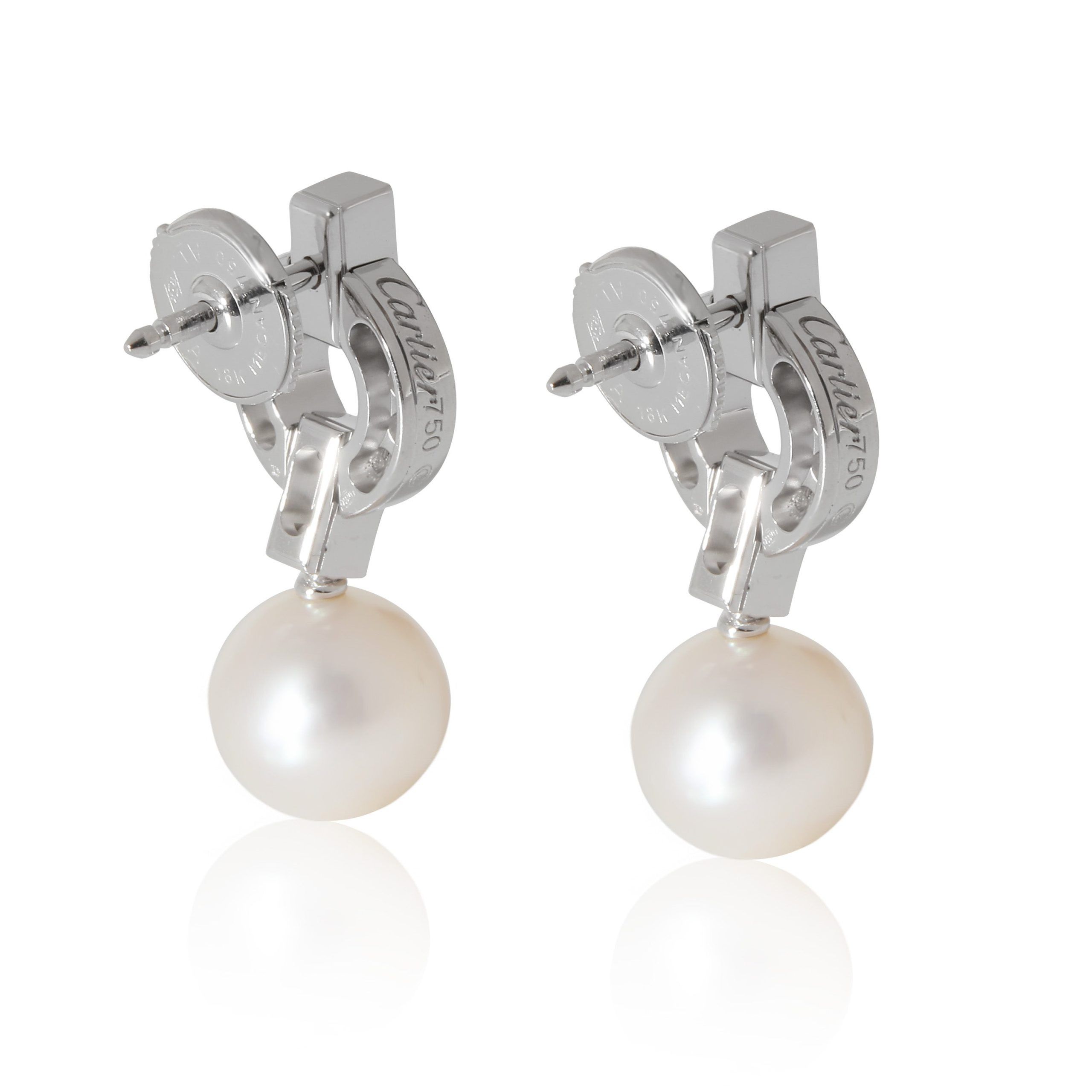 Cartier Cartier Himalia Pearl & Diamond Earrings in 18 Karat White Gold 0.43 CTW Size ONE SIZE - 2 Thumbnail