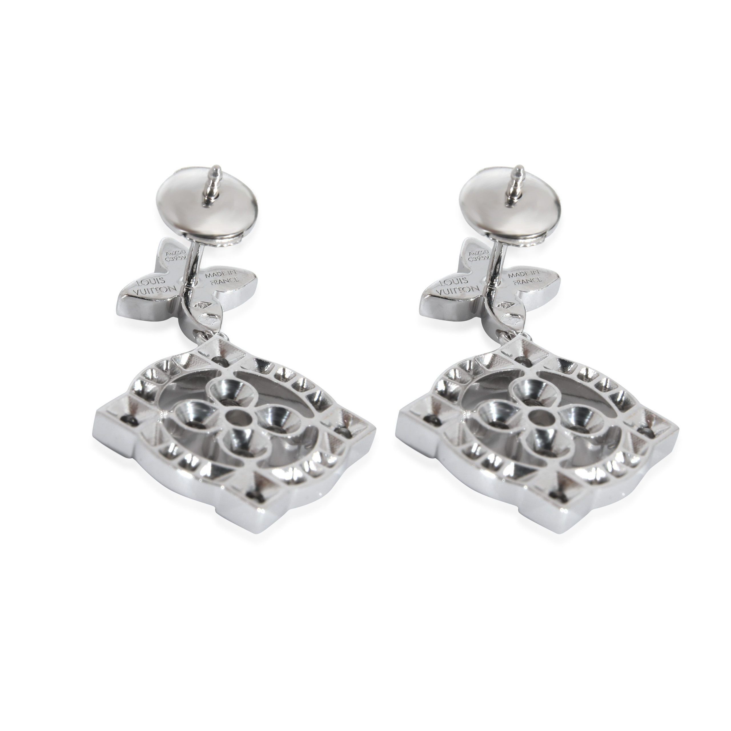Louis Vuitton Louis Vuitton Dentelle Earrings in 18K White Gold 0.80 Ctw Size ONE SIZE - 3 Thumbnail