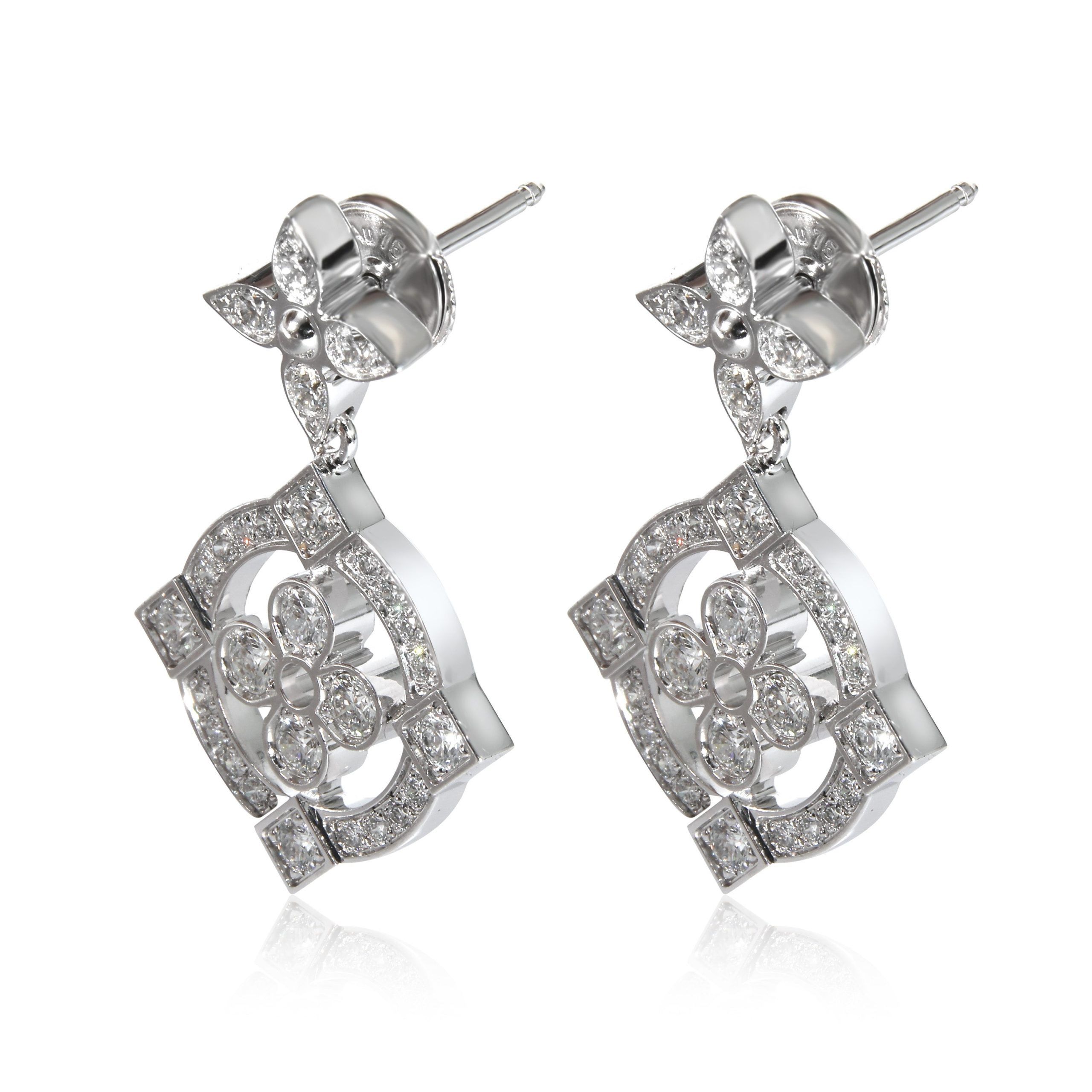 Louis Vuitton Louis Vuitton Dentelle Earrings in 18K White Gold 0.80 Ctw Size ONE SIZE - 2 Thumbnail