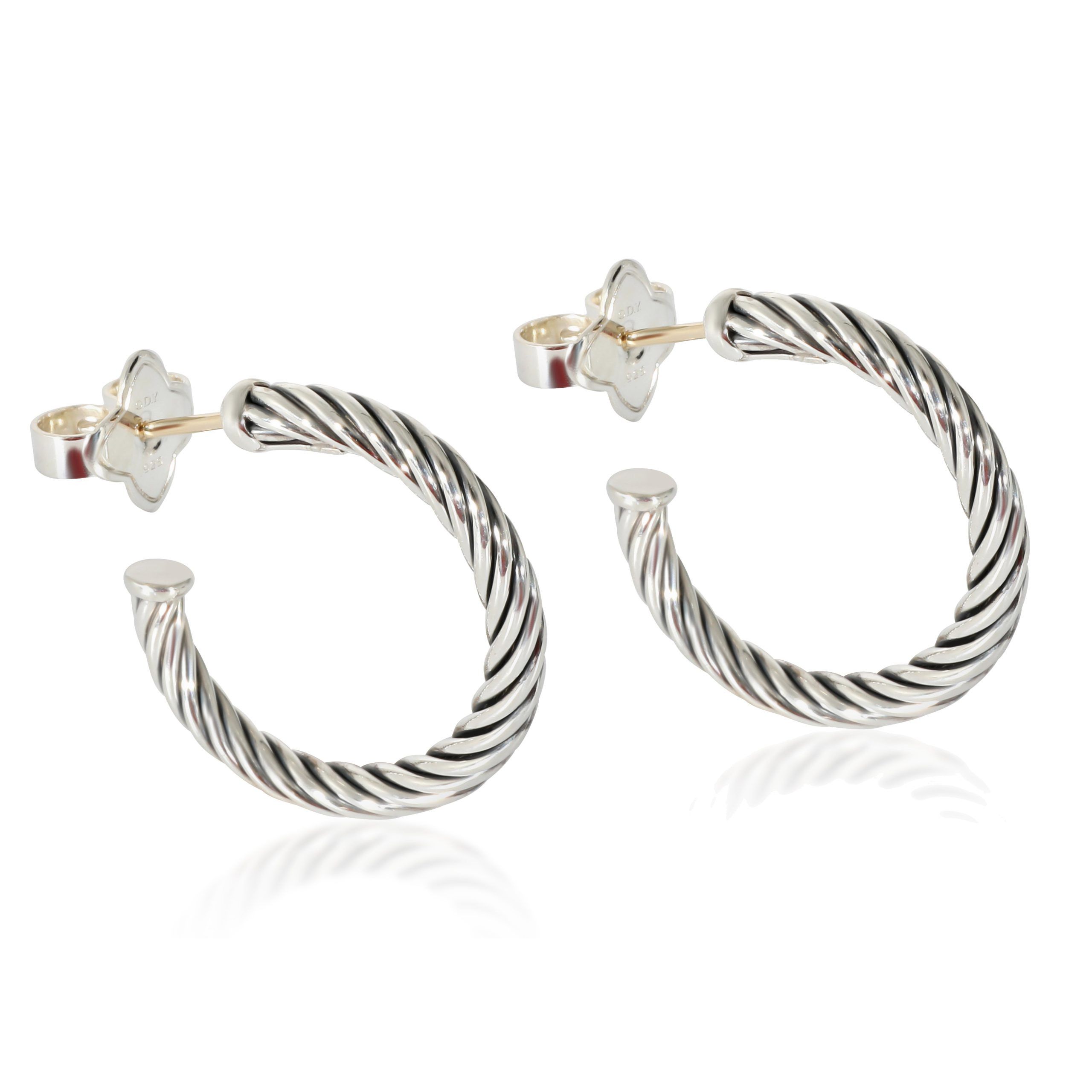 David Yurman David Yurman Cable Earrings in Sterling Silver Size ONE SIZE - 2 Thumbnail