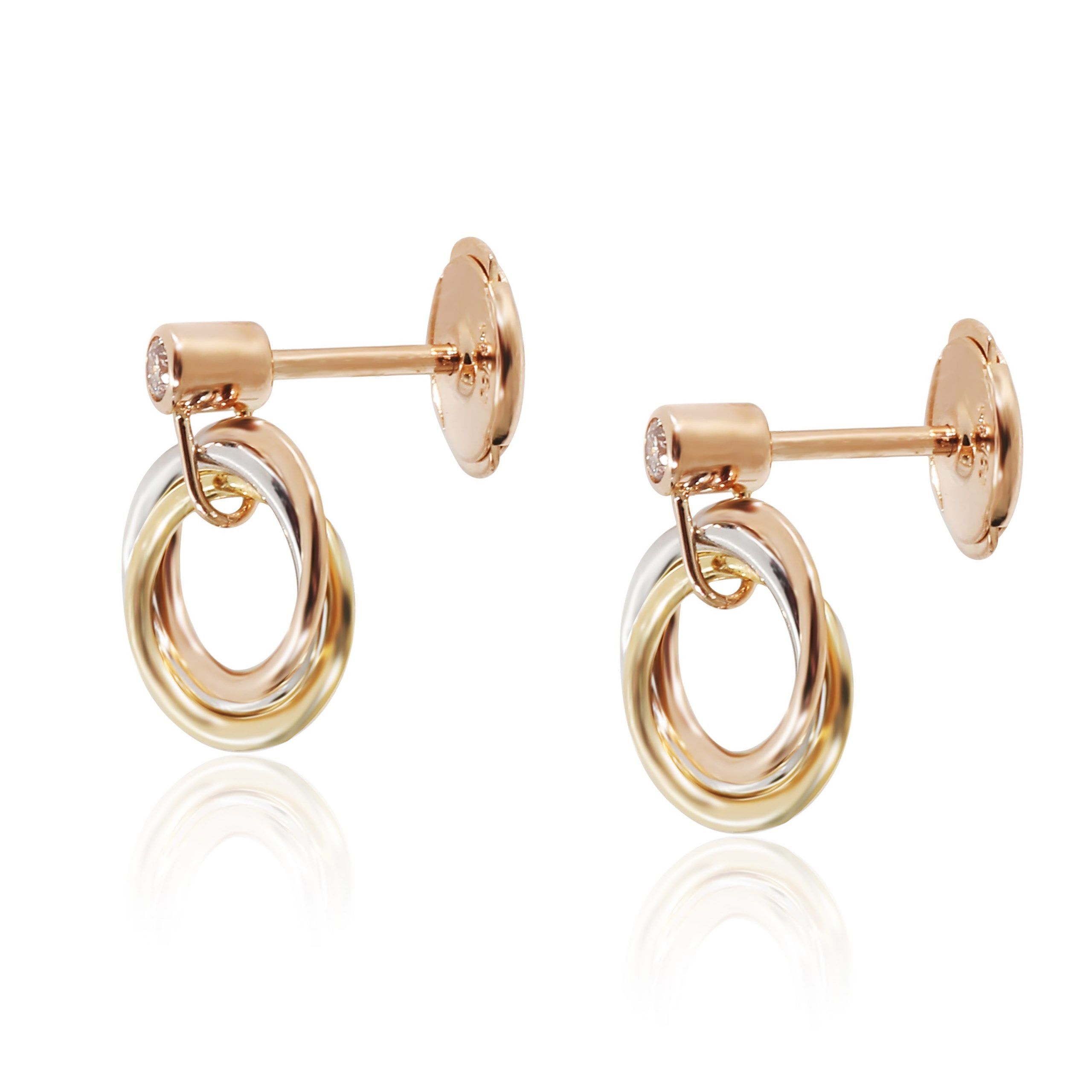 Cartier Cartier Trinity Earrings in 18K Tri-Color 0.08 CTW Size ONE SIZE - 2 Thumbnail