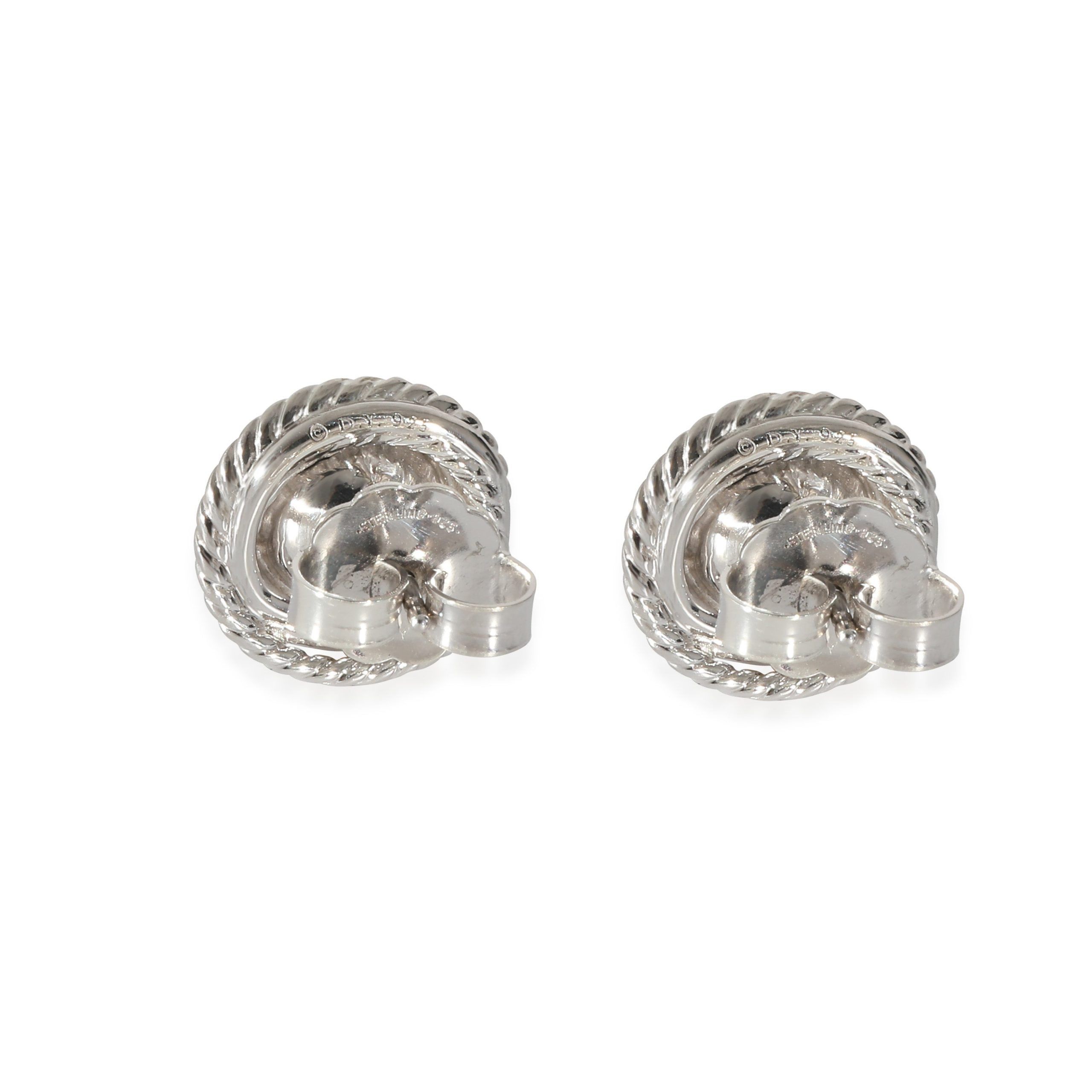 David Yurman David Yurman Crossover Pearl & Diamonds Earrings in Sterling Silver Size ONE SIZE - 3 Thumbnail