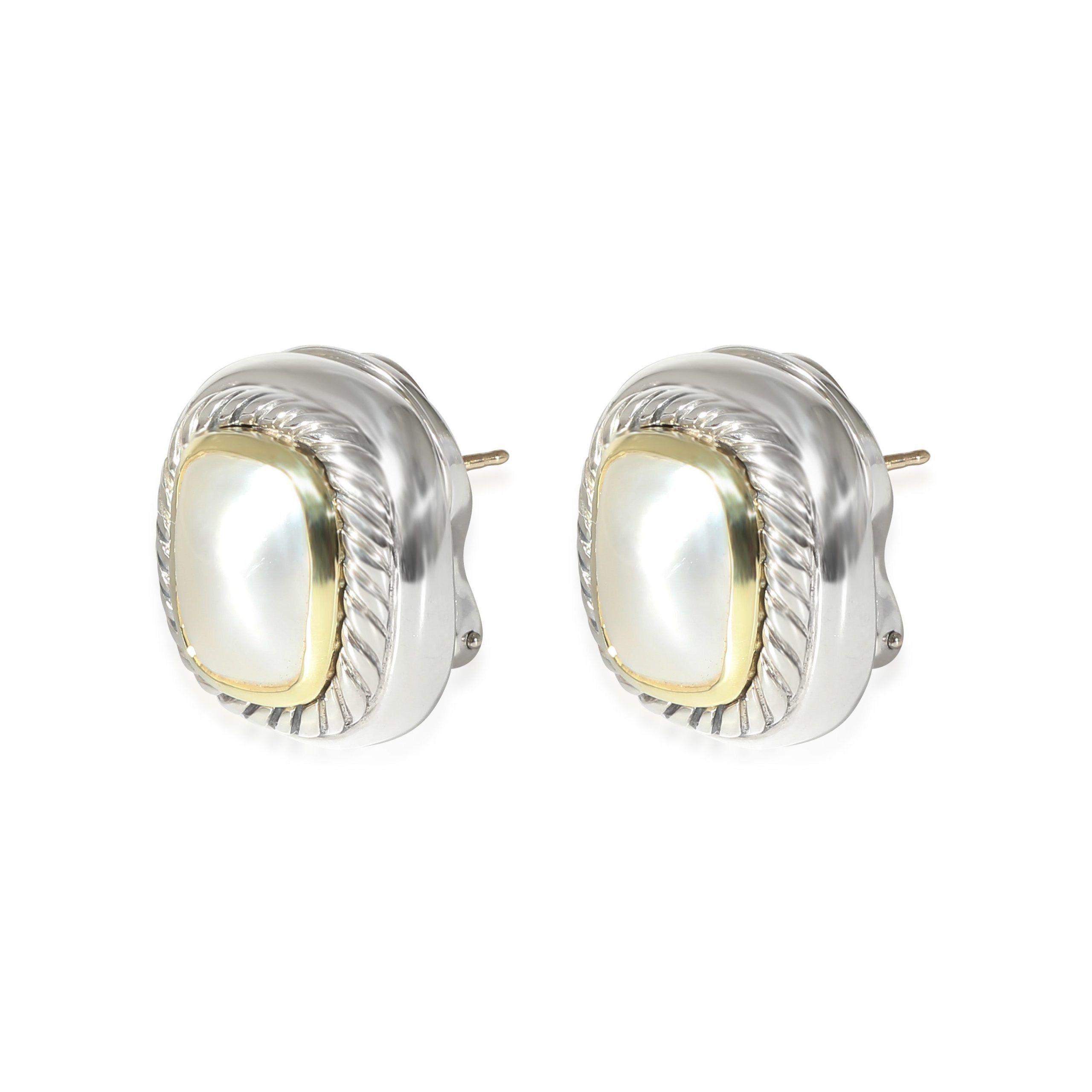 David Yurman David Yurman Albion Mabe Pearl Earrings in 14k Yellow Gold/Sterling Silver Size ONE SIZE - 2 Thumbnail