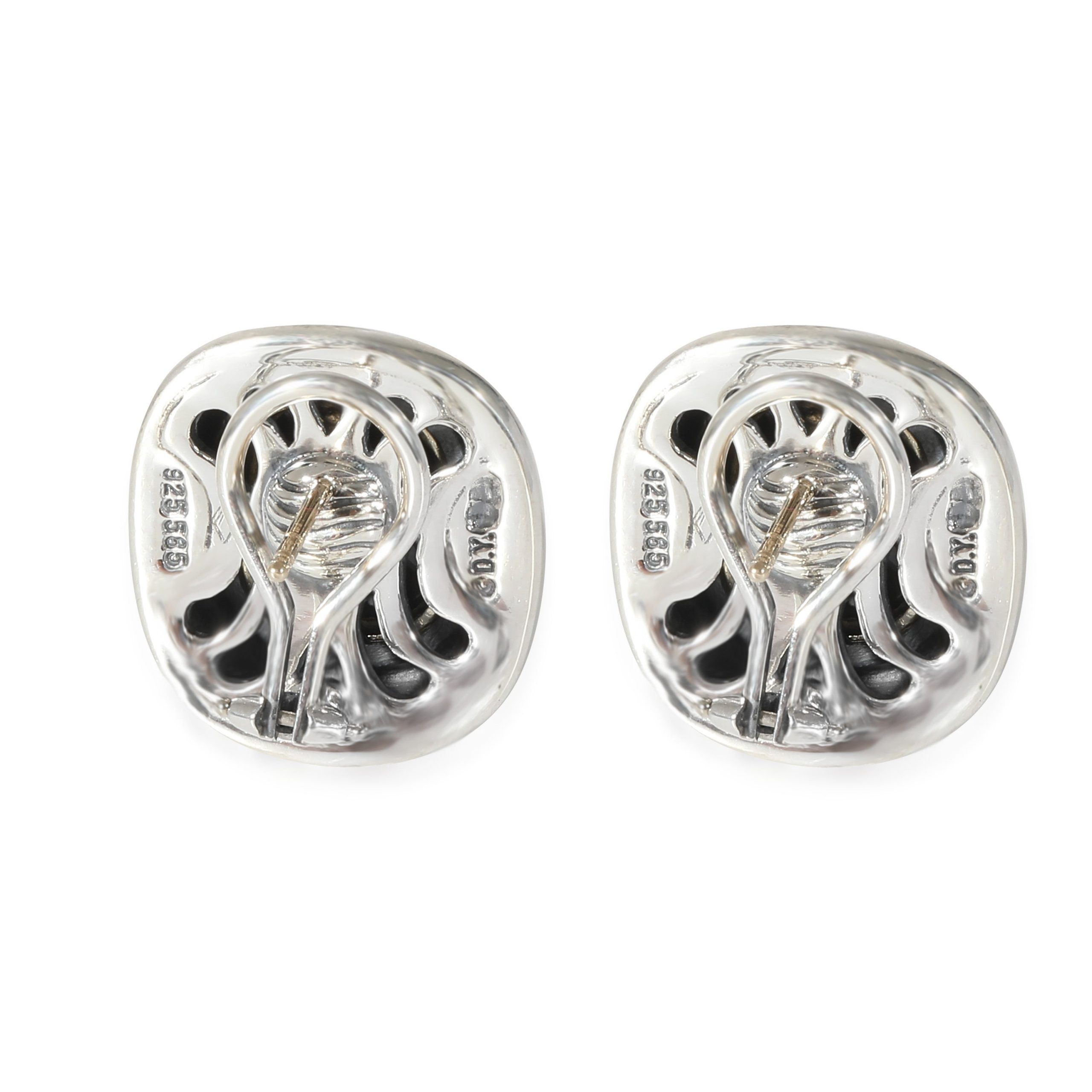 David Yurman David Yurman Albion Onyx Earrings in 14k Yellow Gold/Sterling Silver Size ONE SIZE - 3 Thumbnail