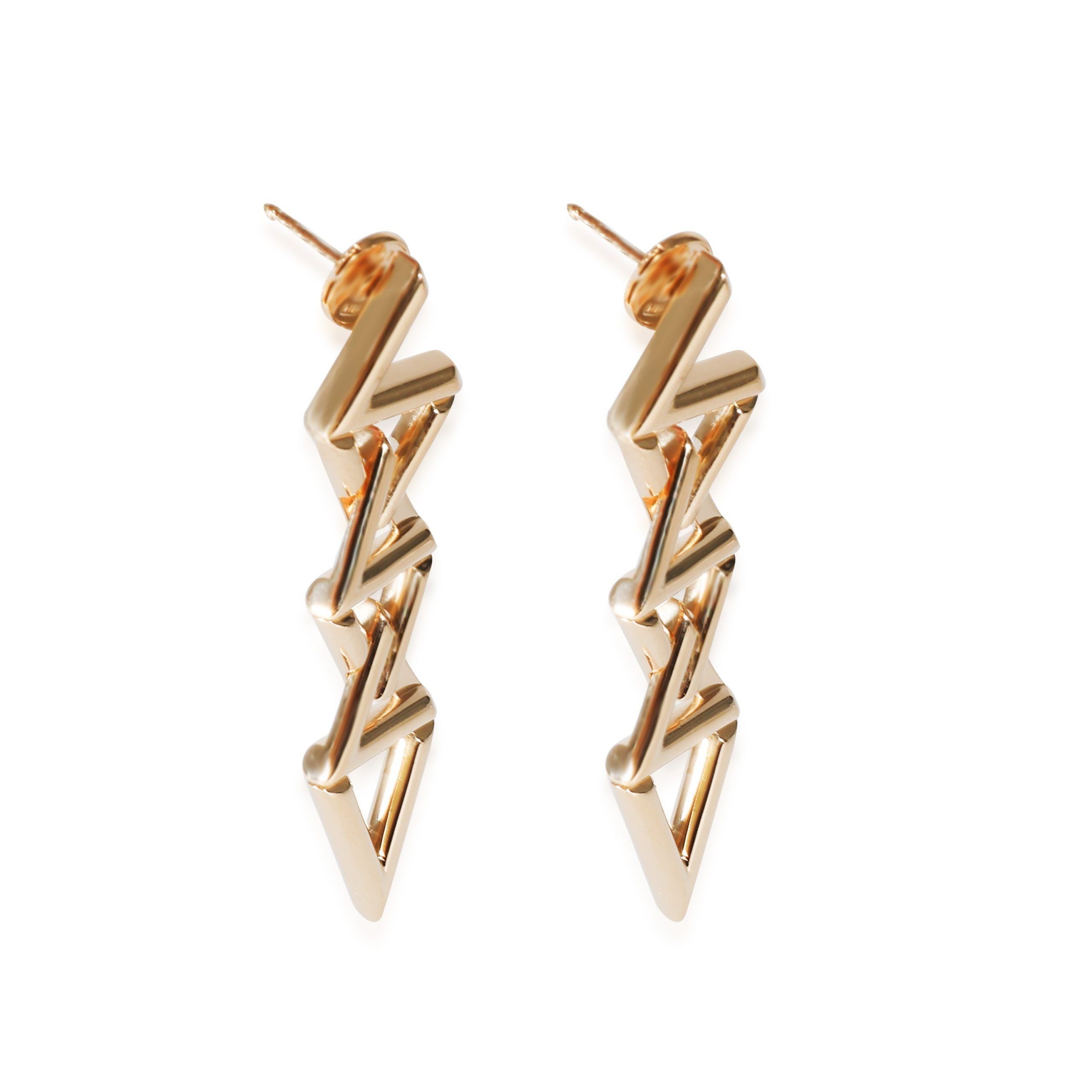 Louis Vuitton Louis Vuitton LV Volt Curb Chain Earrings in 18k Yellow Gold Size ONE SIZE - 2 Thumbnail