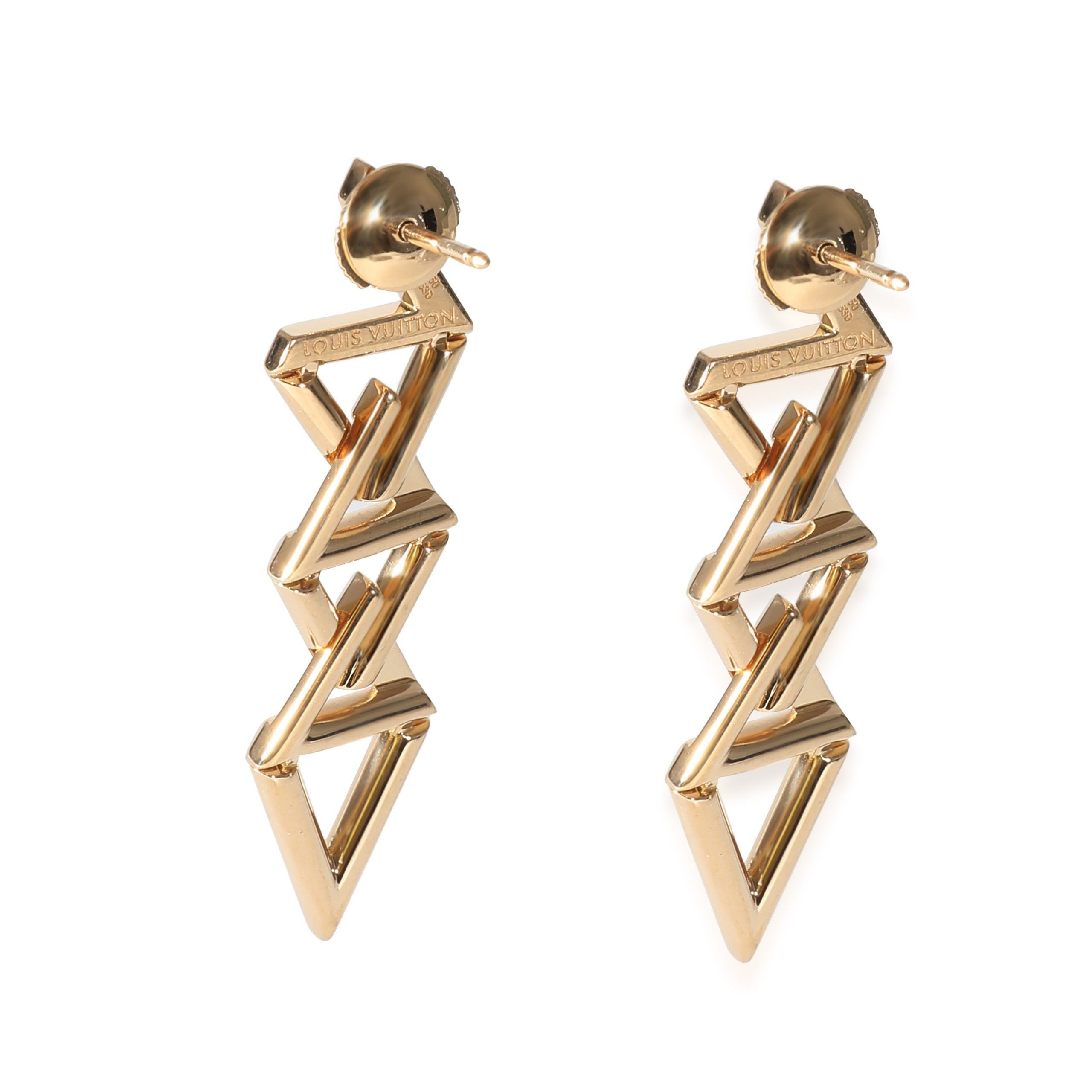 Louis Vuitton Louis Vuitton LV Volt Curb Chain Earrings in 18k Yellow Gold Size ONE SIZE - 3 Thumbnail