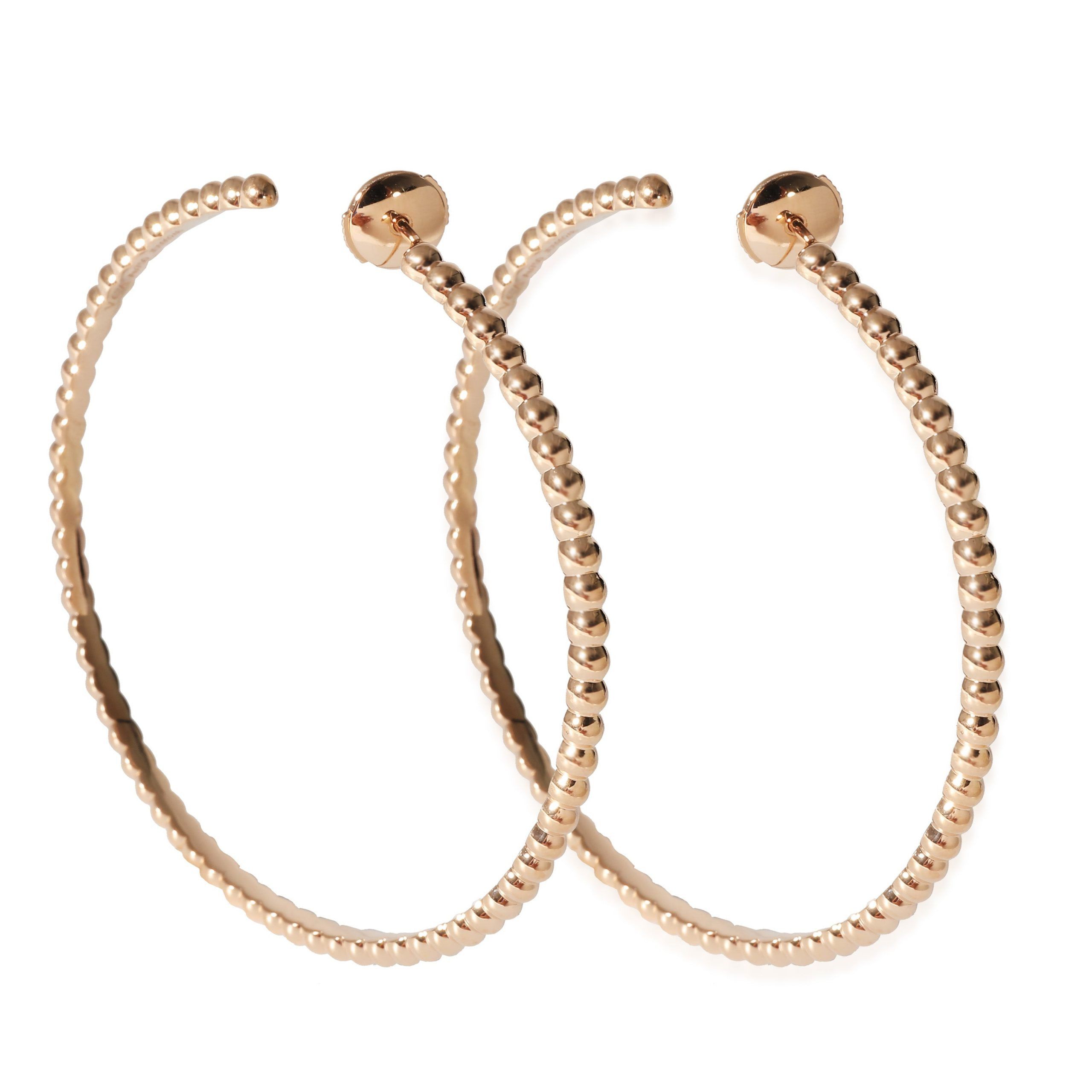 Van Cleef & Arpels Van Cleef & Arpels Large Perlee Hoop Earrings in 18k Rose Gold Size ONE SIZE - 6 Thumbnail