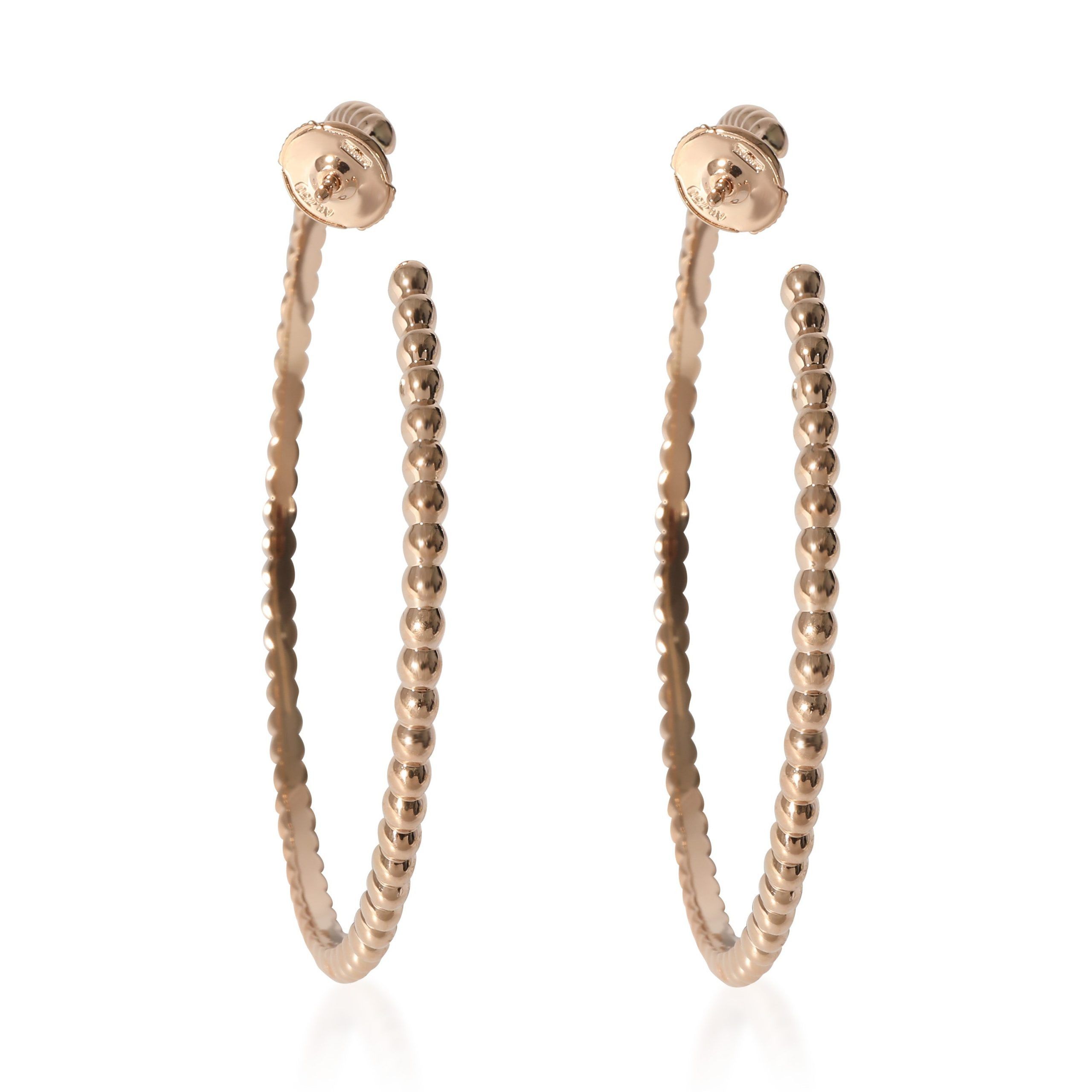 Van Cleef & Arpels Van Cleef & Arpels Large Perlee Hoop Earrings in 18k Rose Gold Size ONE SIZE - 4 Thumbnail