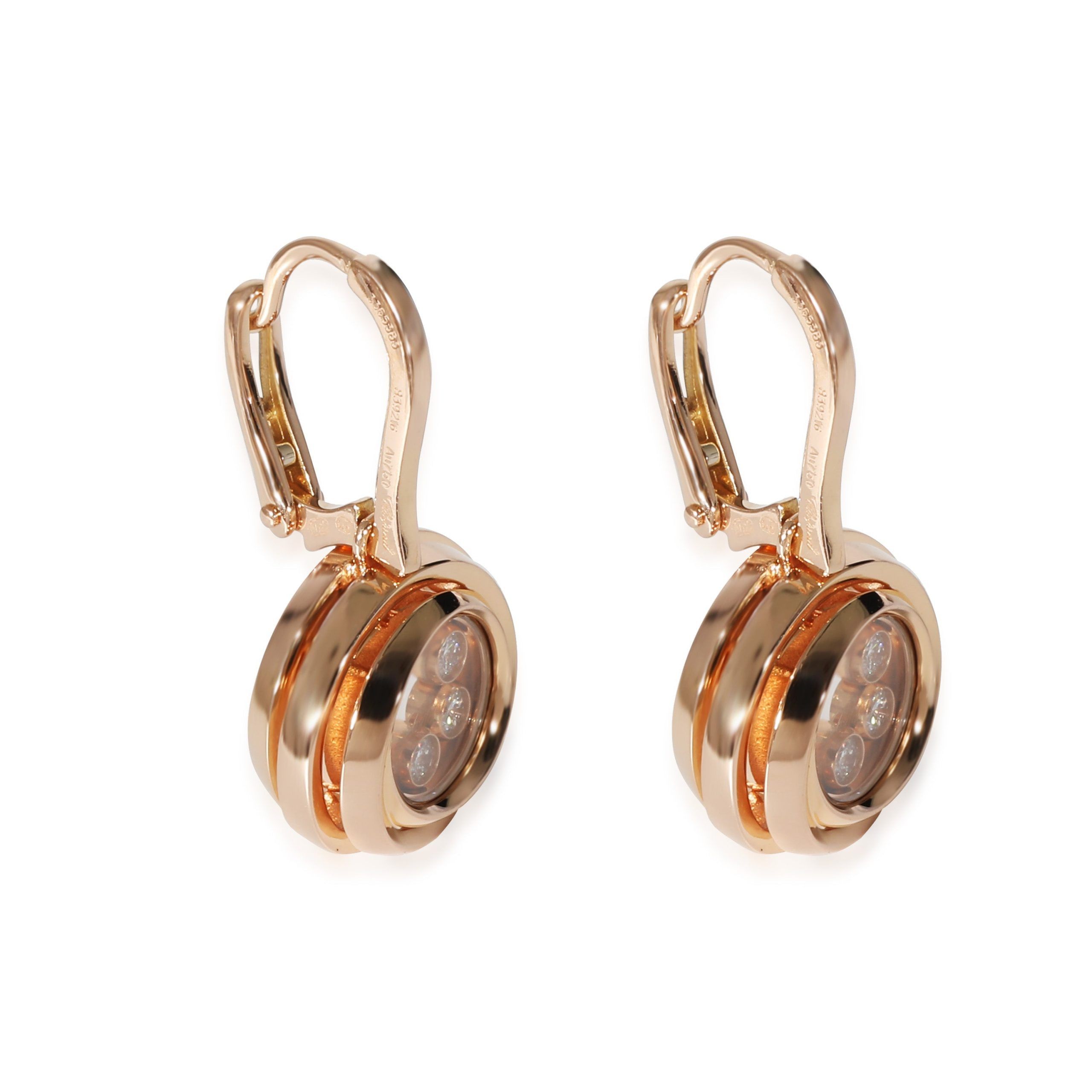 Chopard Chopard Happy Diamond Drop Earrings in 18K Rose Gold 0.3 CTW Size ONE SIZE - 4 Thumbnail