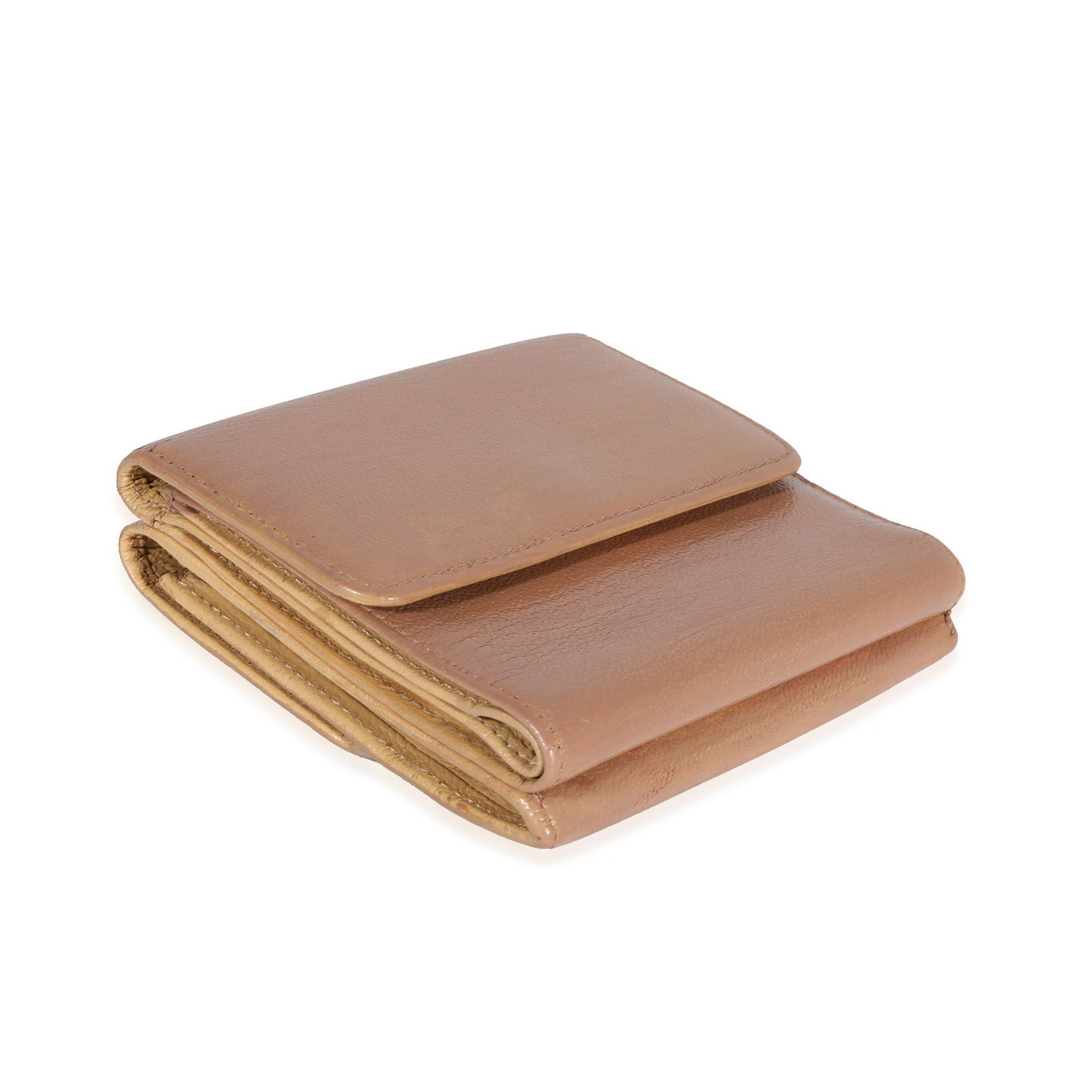 Chanel Chanel Beige Goatskin Double Flap Compact Wallet Size ONE SIZE - 5 Thumbnail