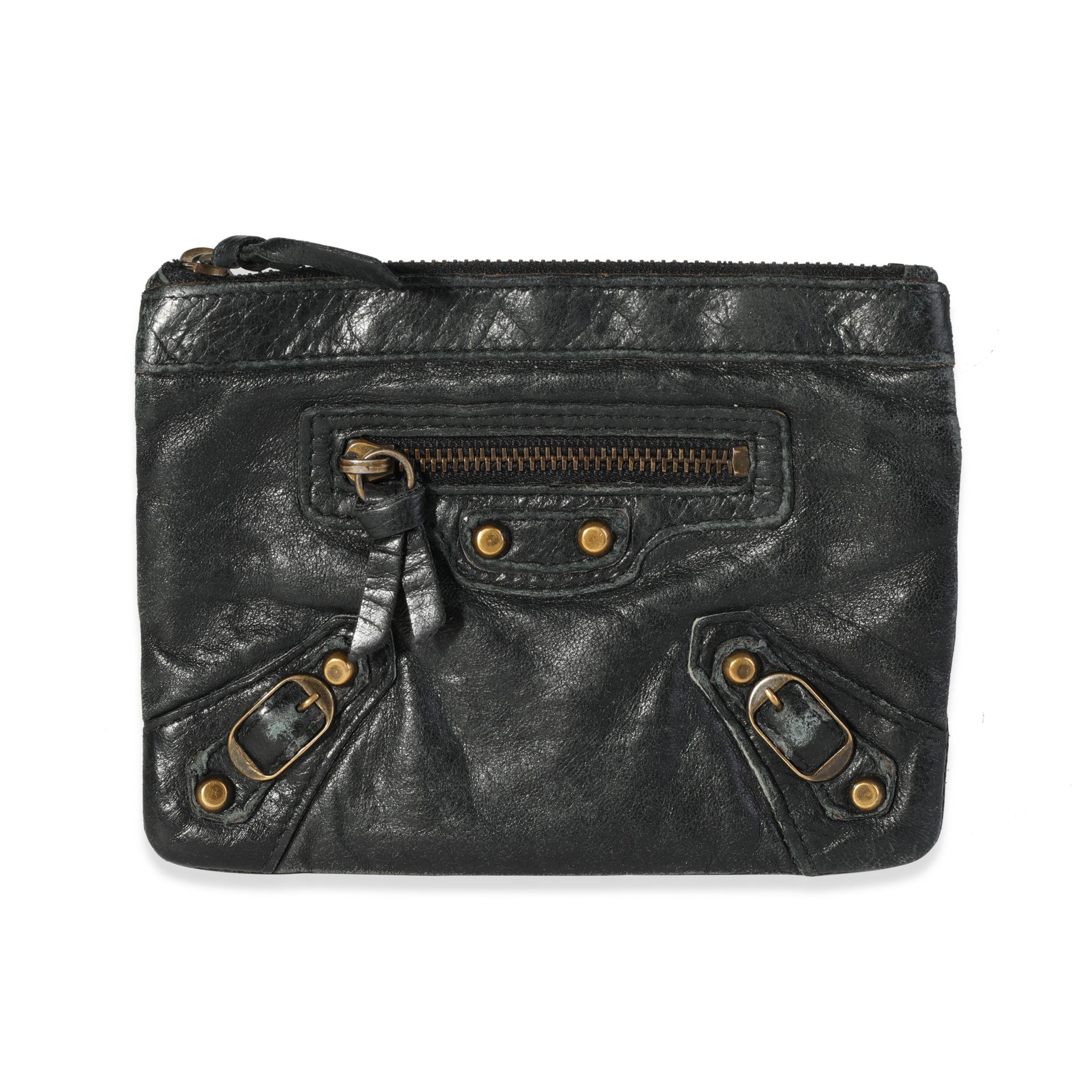 Balenciaga Balenciaga Black Lambskin Leather Porte-Monnaie Coin Purse Size ONE SIZE - 2 Thumbnail