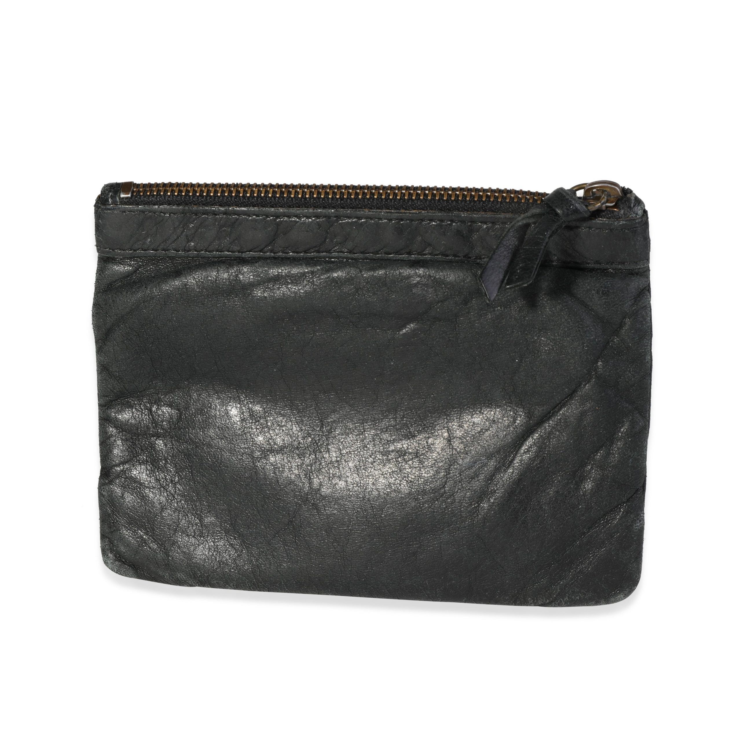 Balenciaga Balenciaga Black Lambskin Leather Porte-Monnaie Coin Purse Size ONE SIZE - 4 Thumbnail