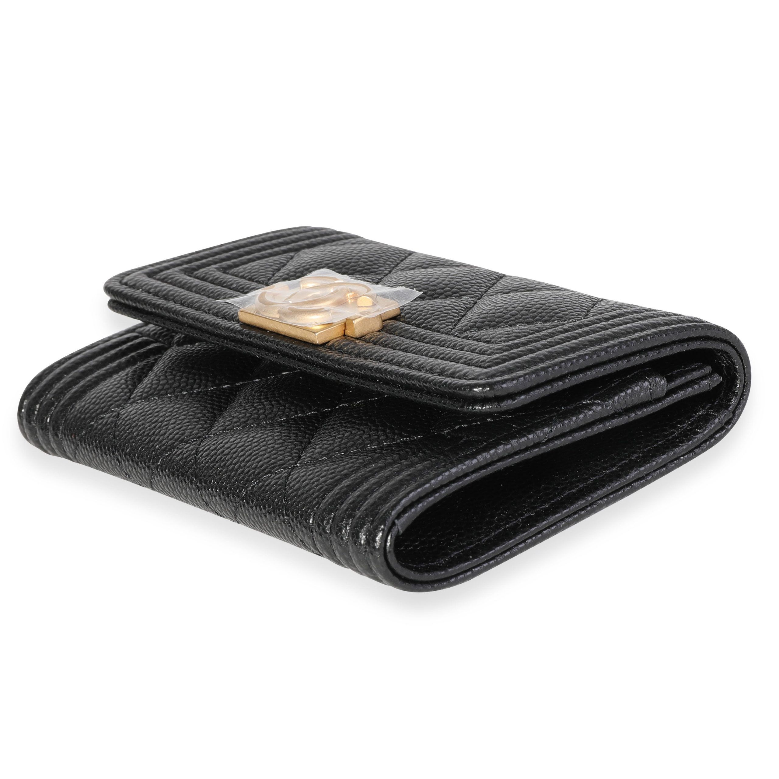 Chanel Chanel Black Quilted Caviar Boy Flap Card Holder Size ONE SIZE - 5 Thumbnail