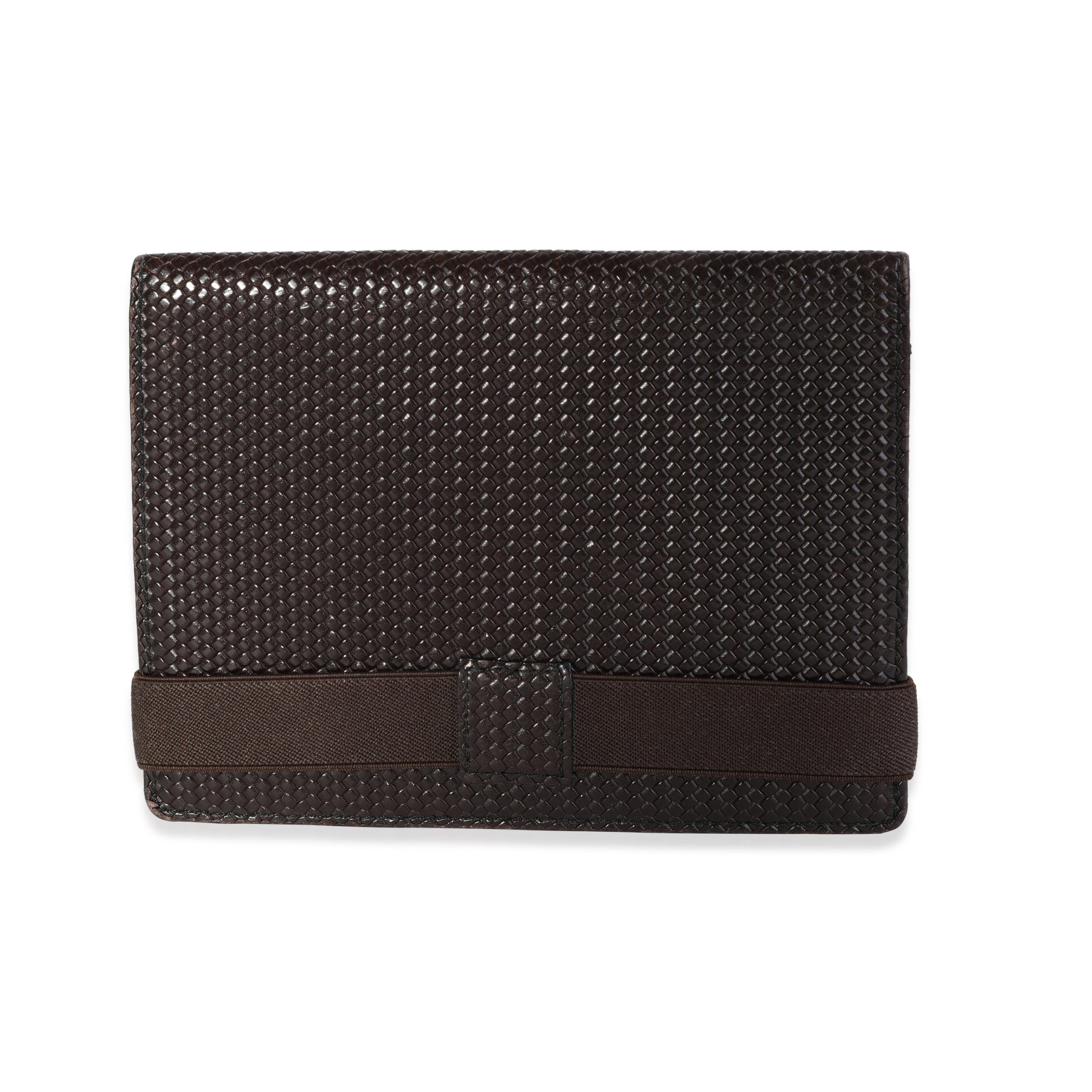 Fendi Fendi Vintage Brown Woven Leather Passport Holder Size ONE SIZE - 3 Thumbnail