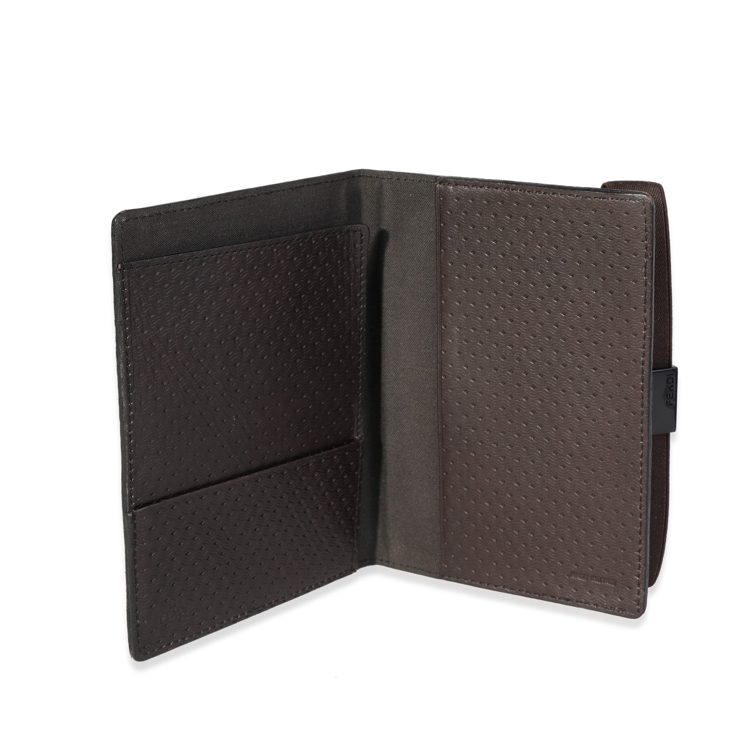 Fendi Fendi Vintage Brown Woven Leather Passport Holder Size ONE SIZE - 6 Thumbnail