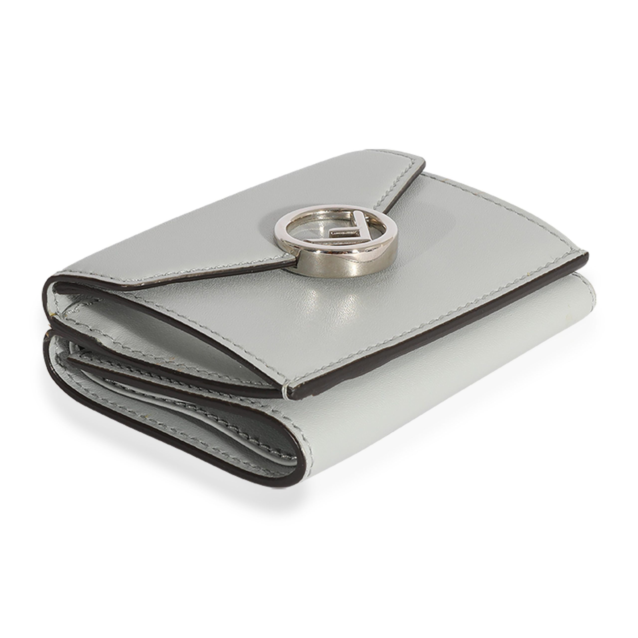 Fendi Fendi Gray Smooth Calfskin Micro Trifold Wallet Size ONE SIZE - 7 Thumbnail