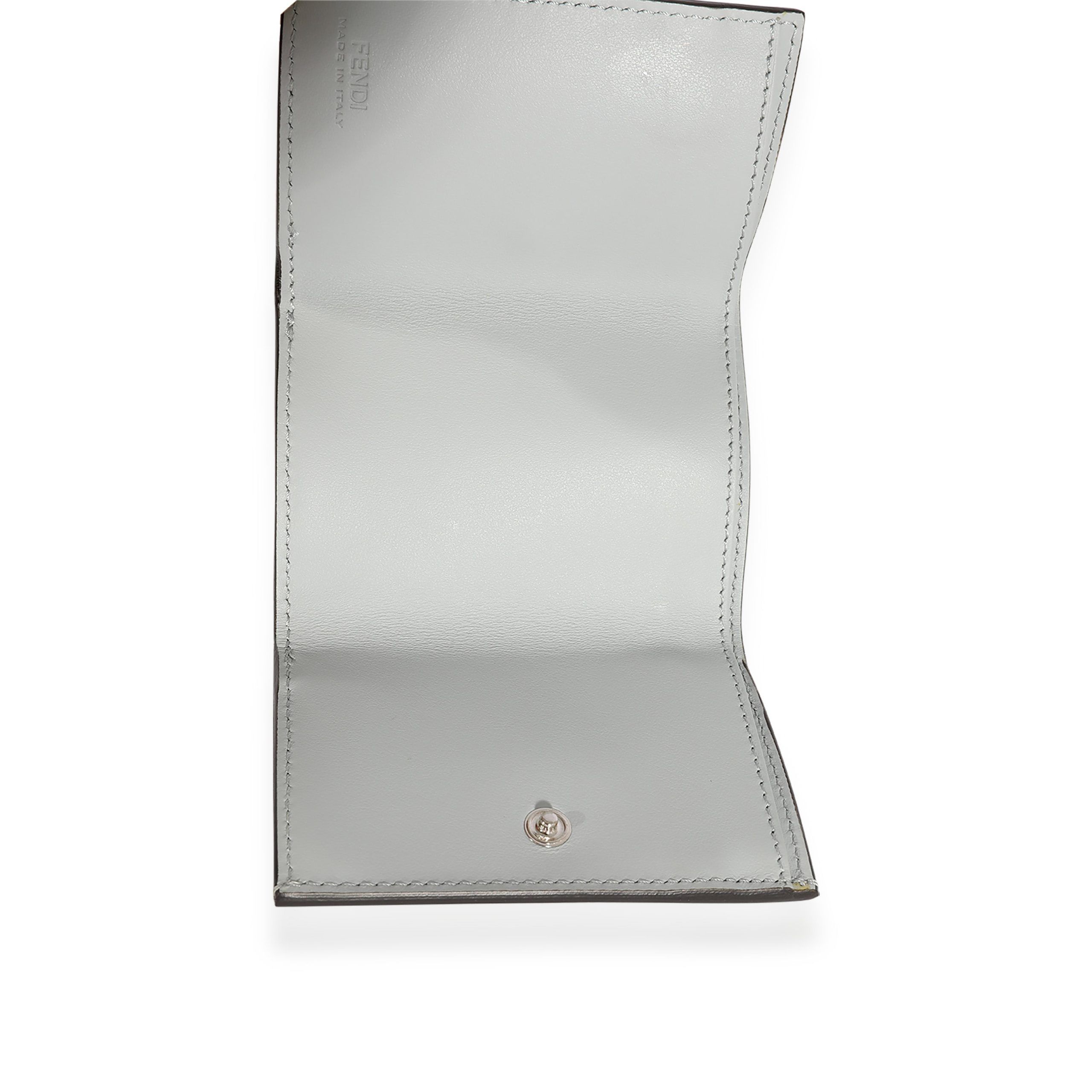 Fendi Fendi Gray Smooth Calfskin Micro Trifold Wallet Size ONE SIZE - 4 Thumbnail