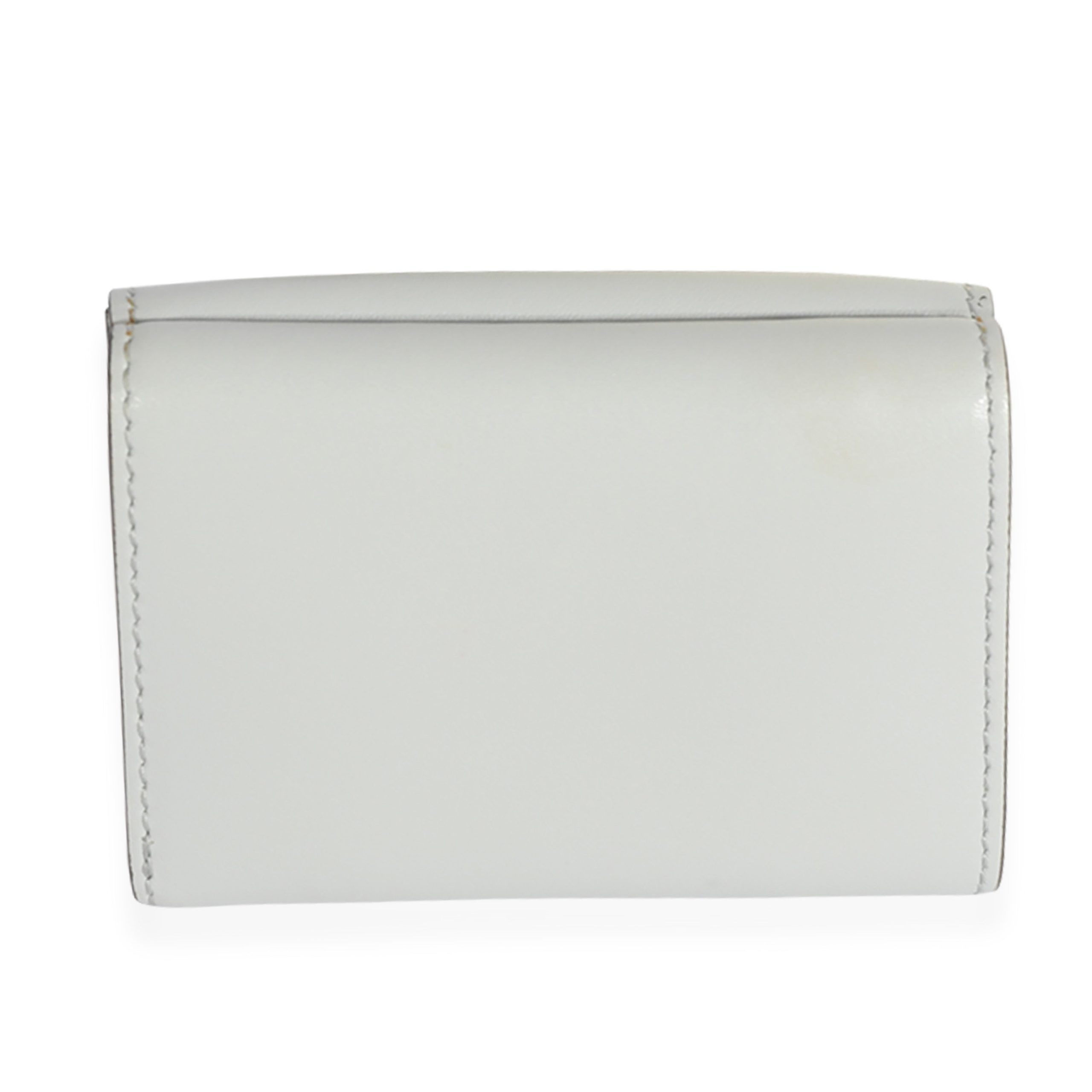 Fendi Fendi Gray Smooth Calfskin Micro Trifold Wallet Size ONE SIZE - 3 Thumbnail