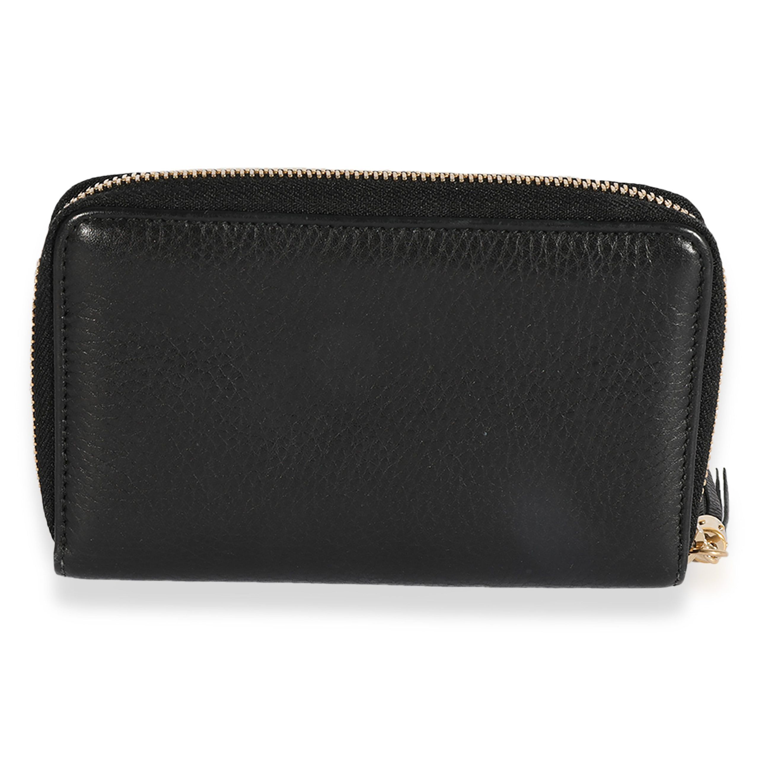 Gucci Gucci Black Pebbled Leather Soho Zip-Around Wallet Size ONE SIZE - 3 Thumbnail