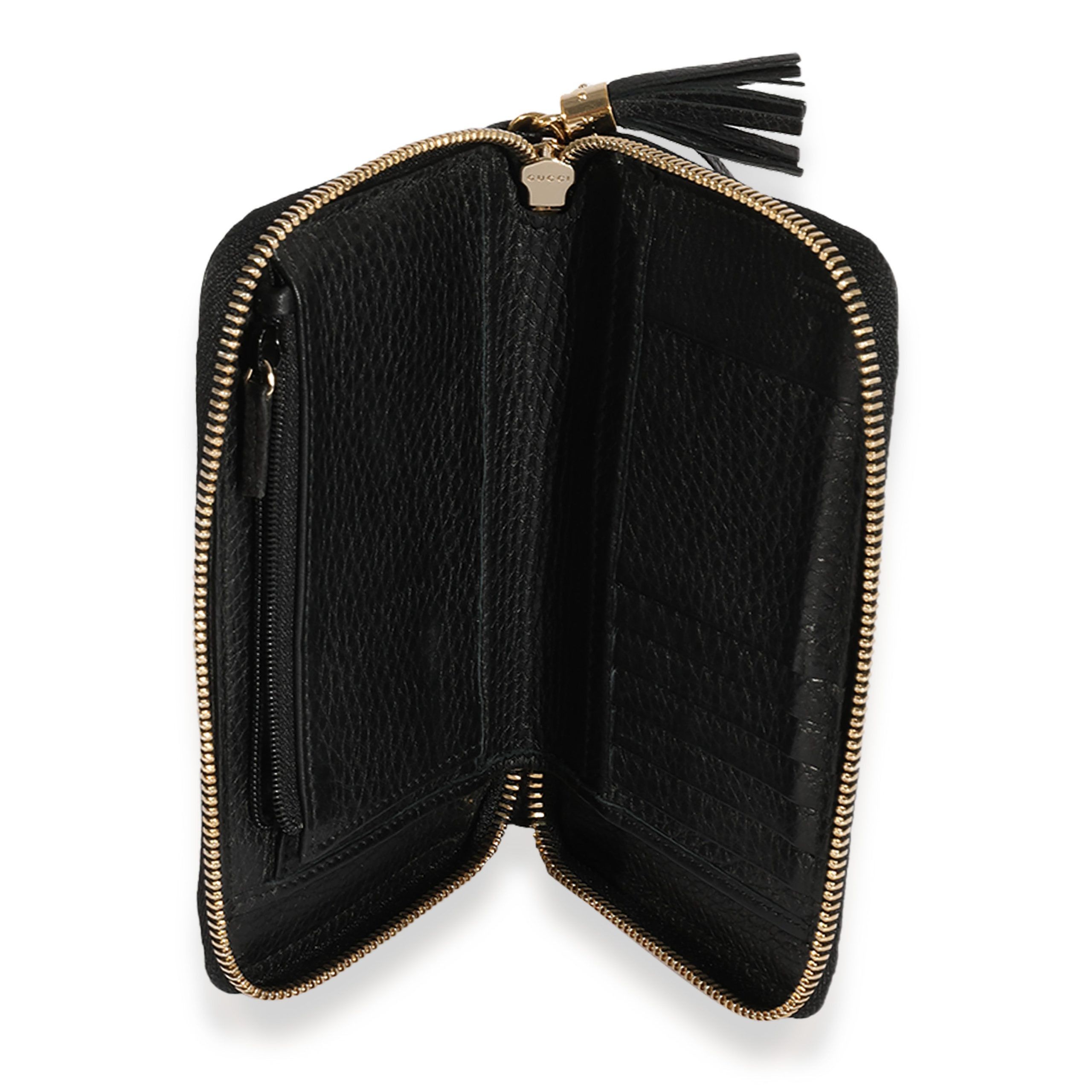 Gucci Gucci Black Pebbled Leather Soho Zip-Around Wallet Size ONE SIZE - 7 Thumbnail