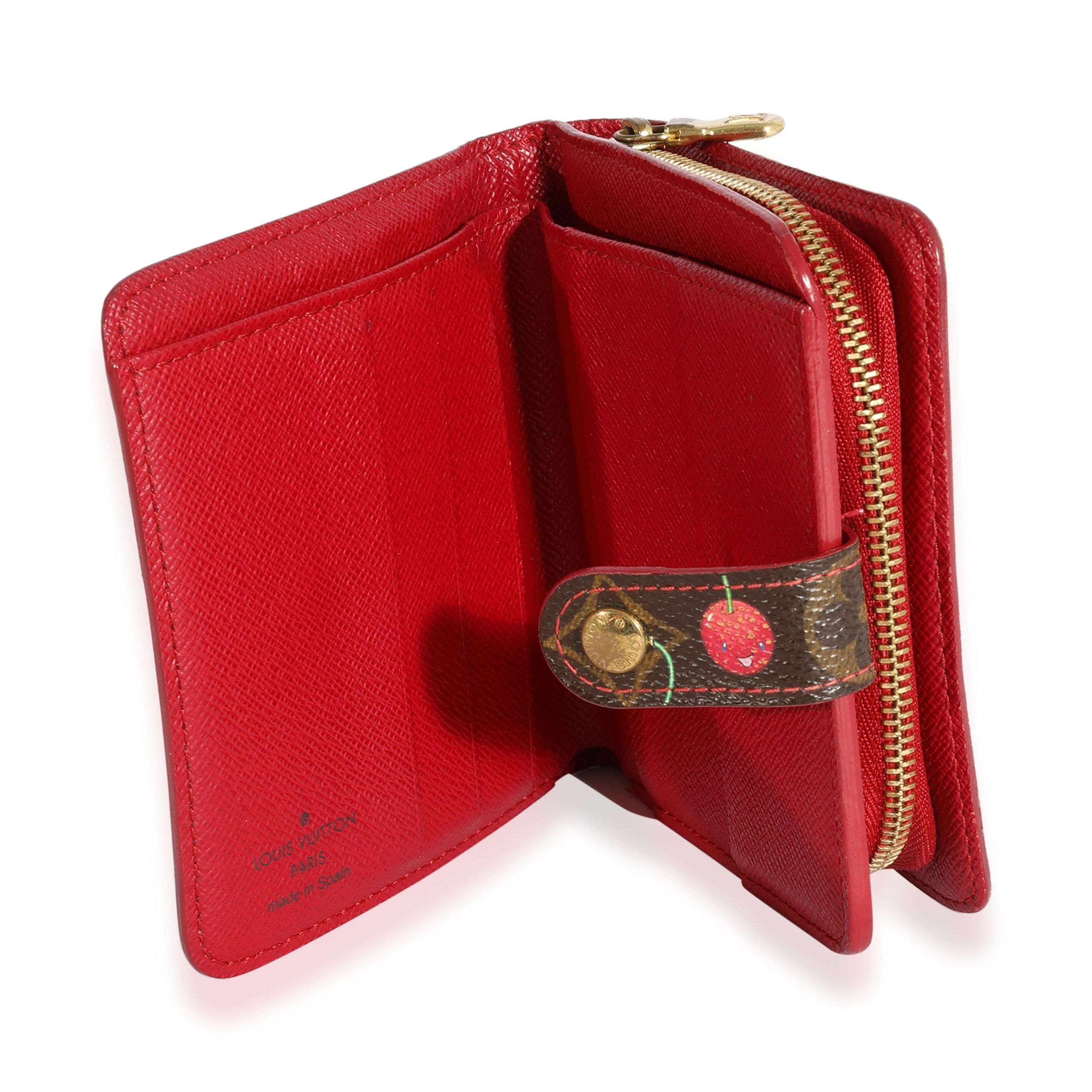 Louis Vuitton Louis Vuitton x Takashi Murakami Monogram Cerises Compact Wallet Size ONE SIZE - 6 Thumbnail