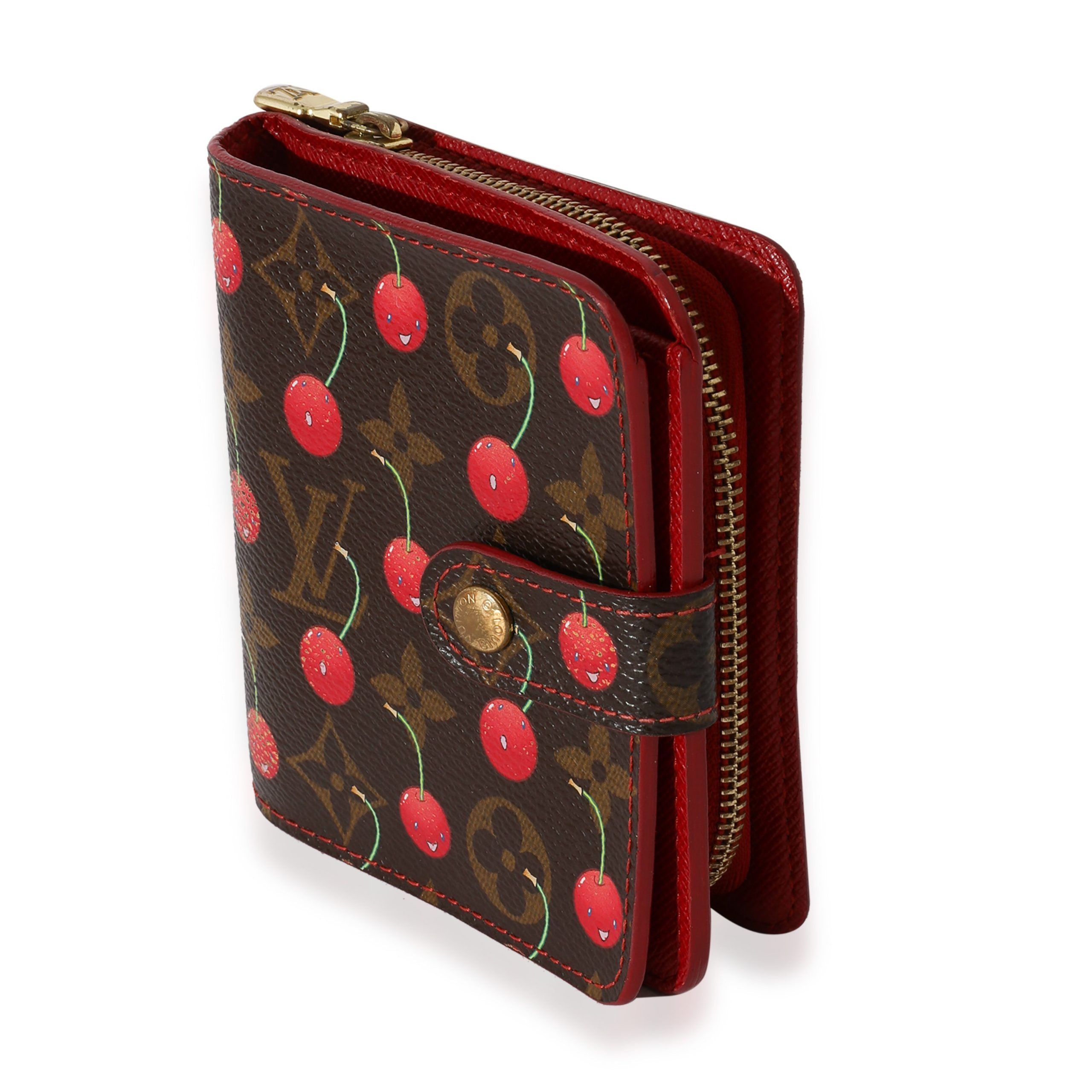 Louis Vuitton Louis Vuitton x Takashi Murakami Monogram Cerises Compact Wallet Size ONE SIZE - 2 Thumbnail