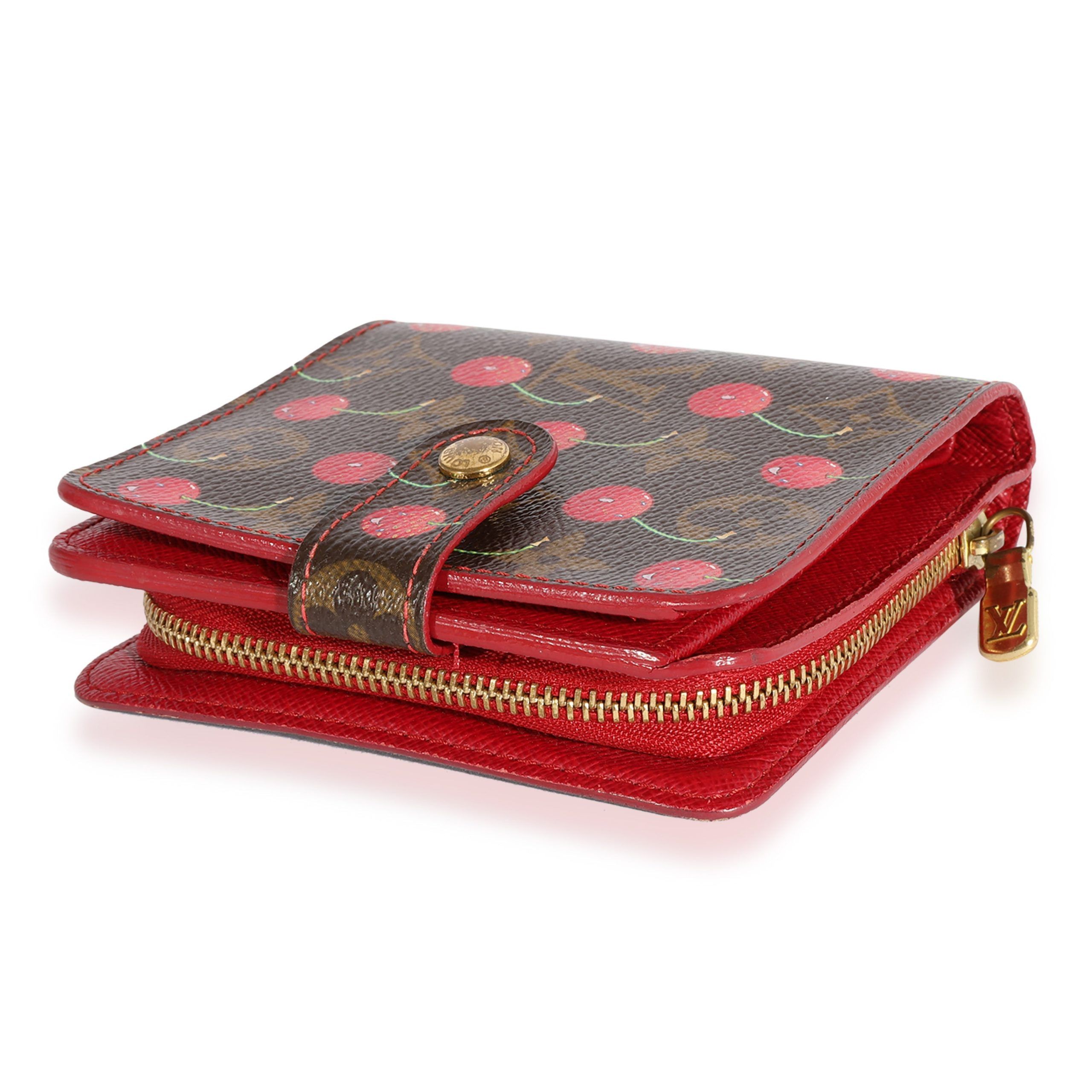 Louis Vuitton Louis Vuitton x Takashi Murakami Monogram Cerises Compact Wallet Size ONE SIZE - 3 Thumbnail