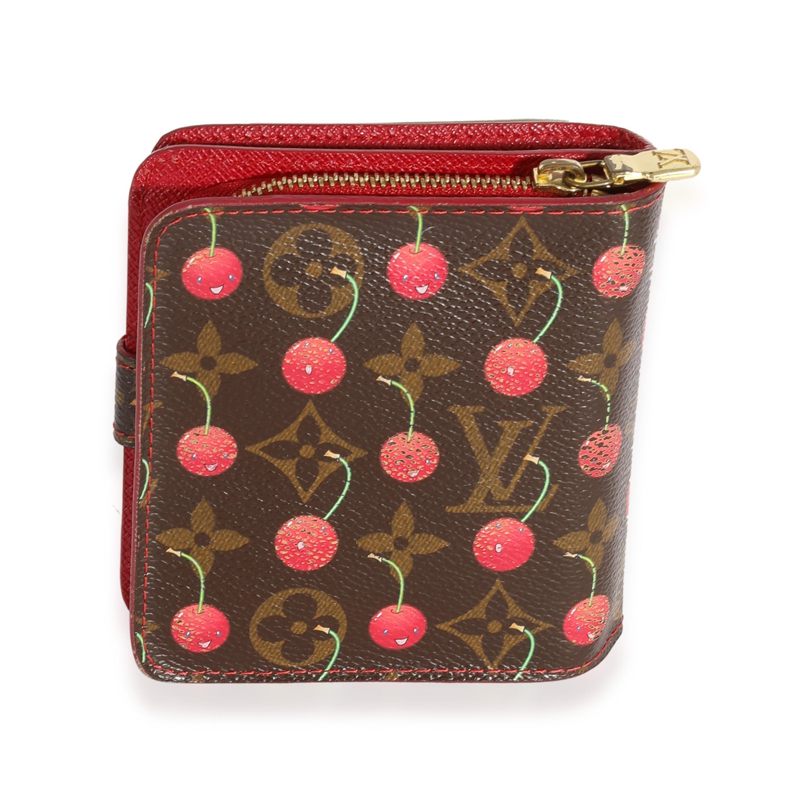 Louis Vuitton Louis Vuitton x Takashi Murakami Monogram Cerises Compact Wallet Size ONE SIZE - 4 Thumbnail