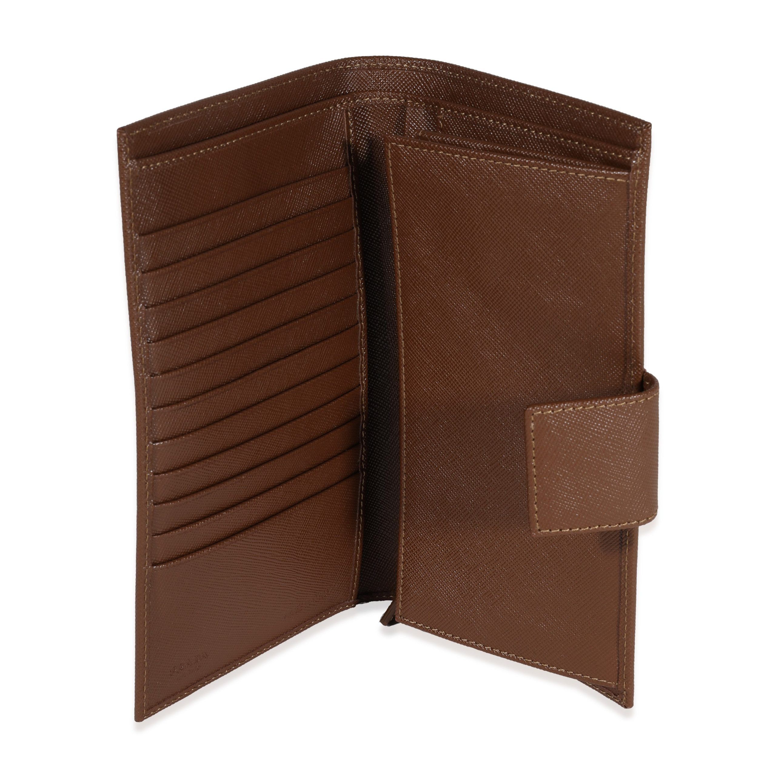Prada Prada Cacao Saffiano Leather Wallet Size ONE SIZE - 5 Thumbnail