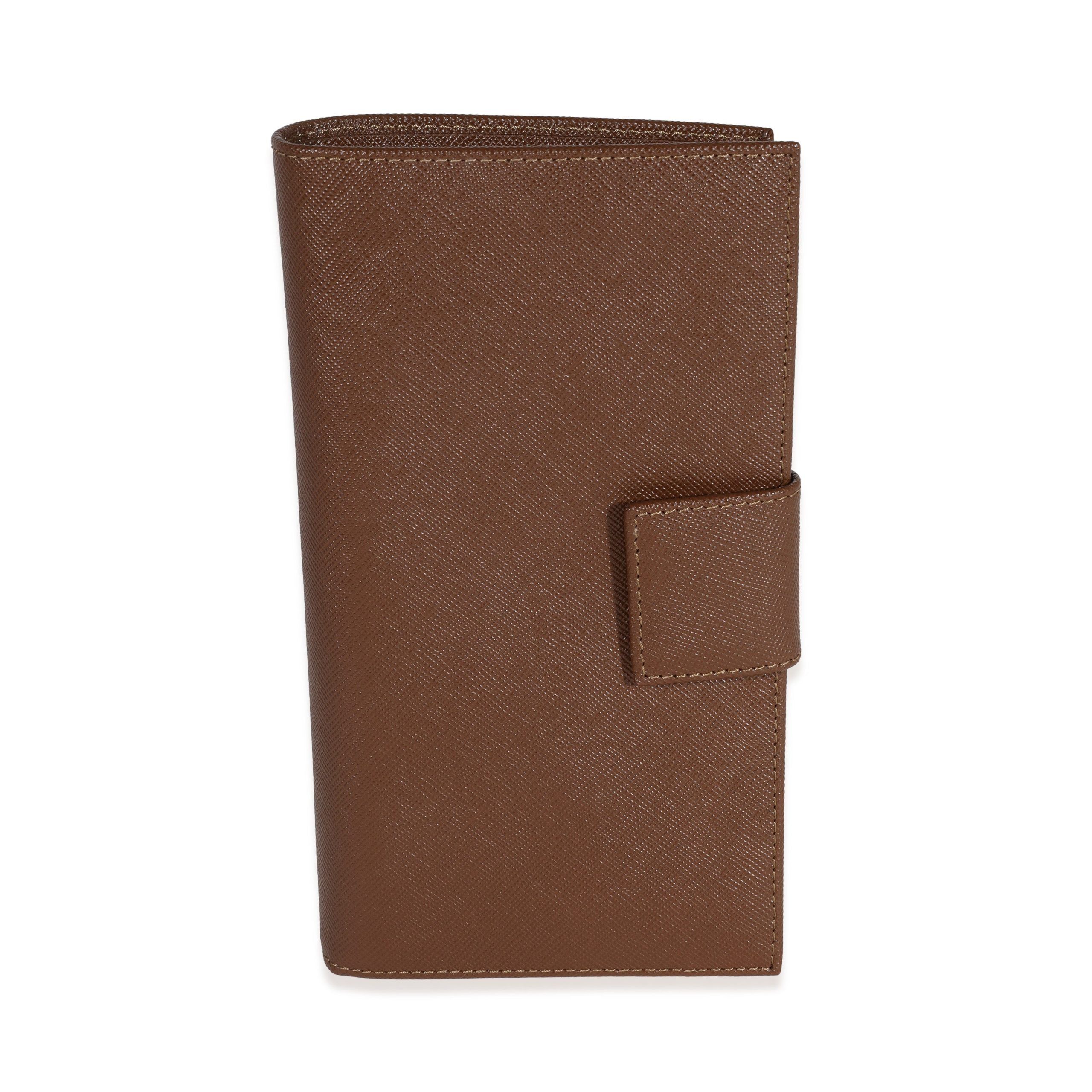Prada Prada Cacao Saffiano Leather Wallet Size ONE SIZE - 2 Thumbnail