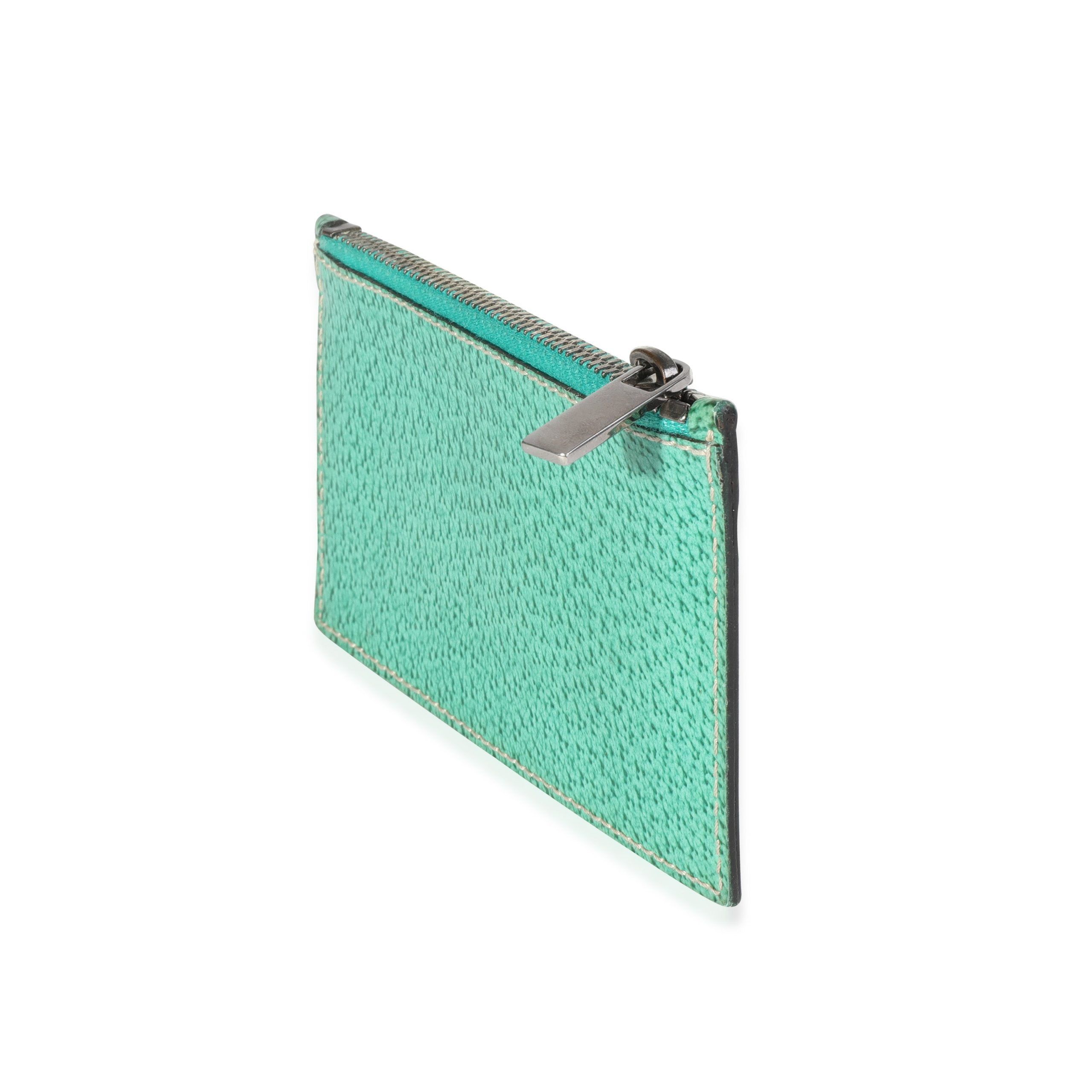 Gucci Gucci Green Printed Coated Canvas Coin Pouch Size ONE SIZE - 2 Thumbnail