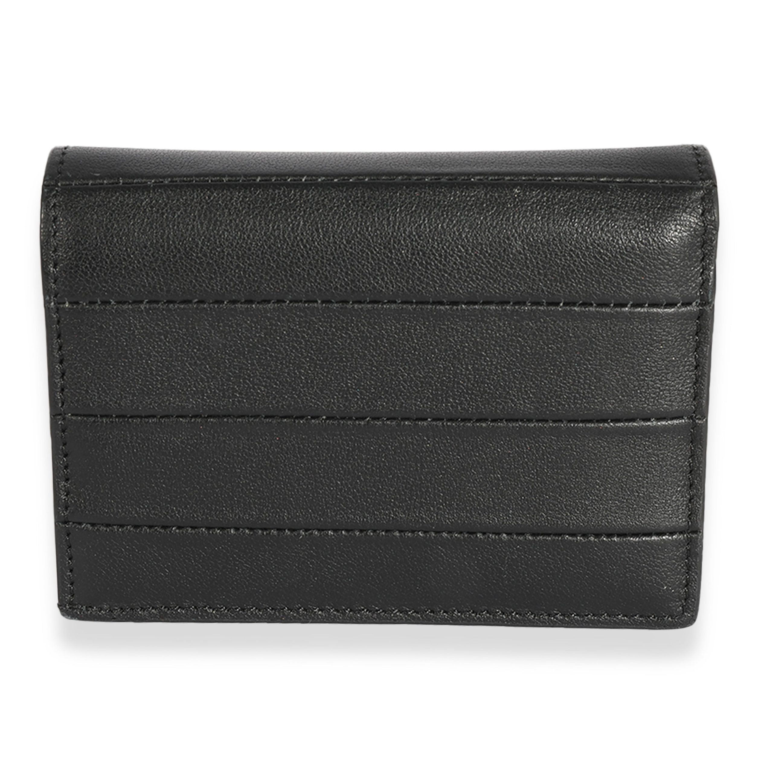 Valentino Valentino Black Leather VLogo Card Holder Wallet Size ONE SIZE - 3 Thumbnail