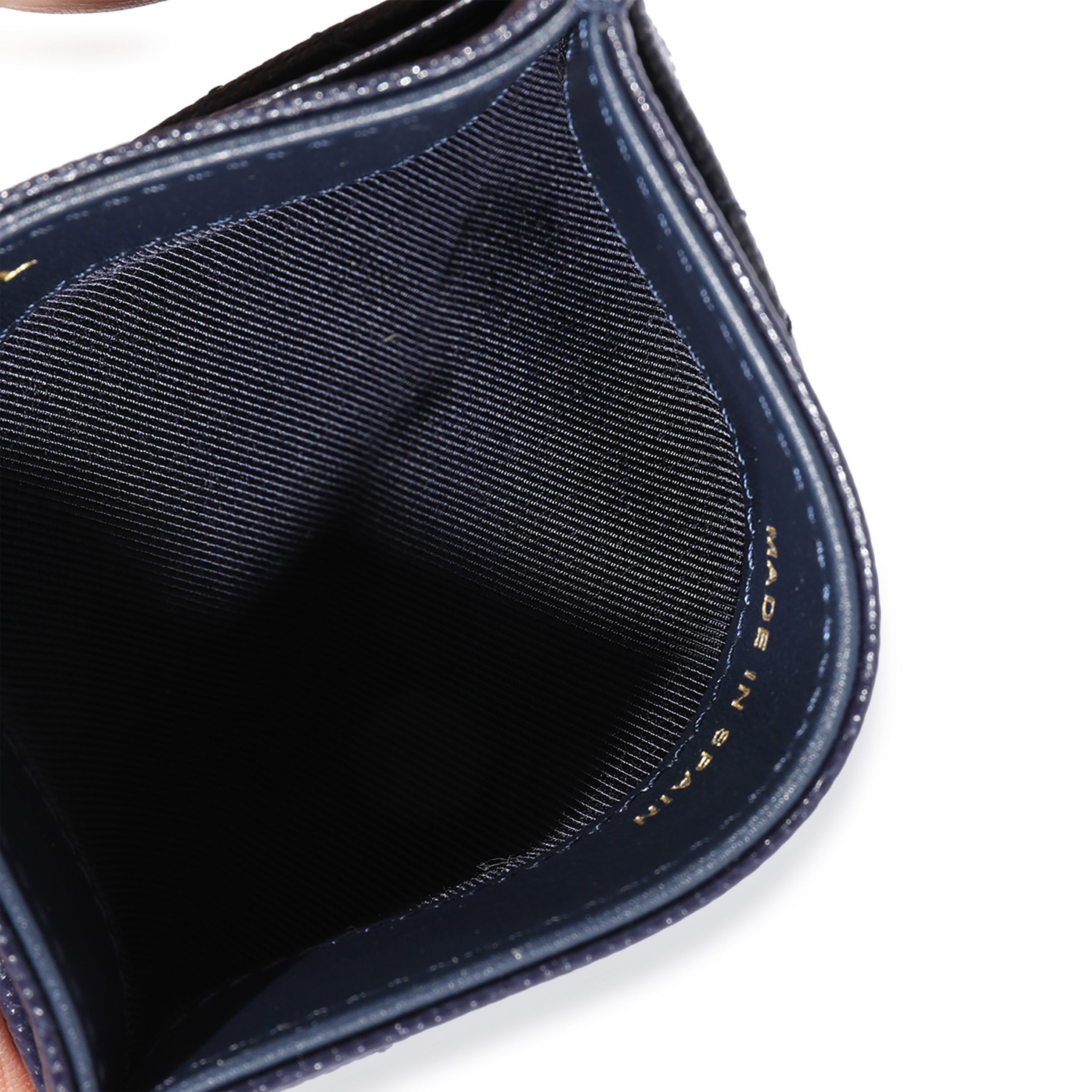 Chanel Chanel Navy Quilted Caviar Classic Card Holder Size ONE SIZE - 4 Thumbnail