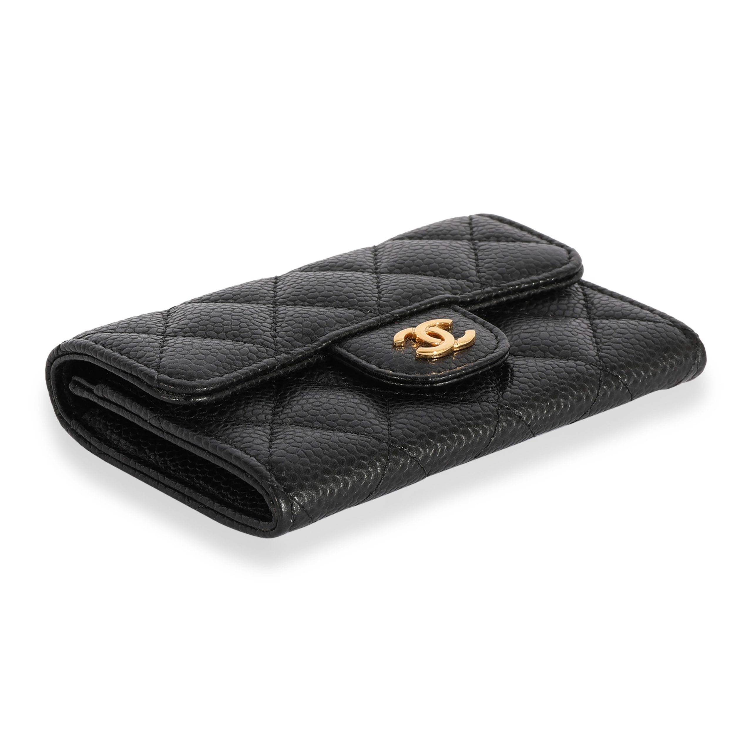 Chanel Chanel Black Quilted Caviar Flap Card Holder Wallet Size ONE SIZE - 7 Thumbnail
