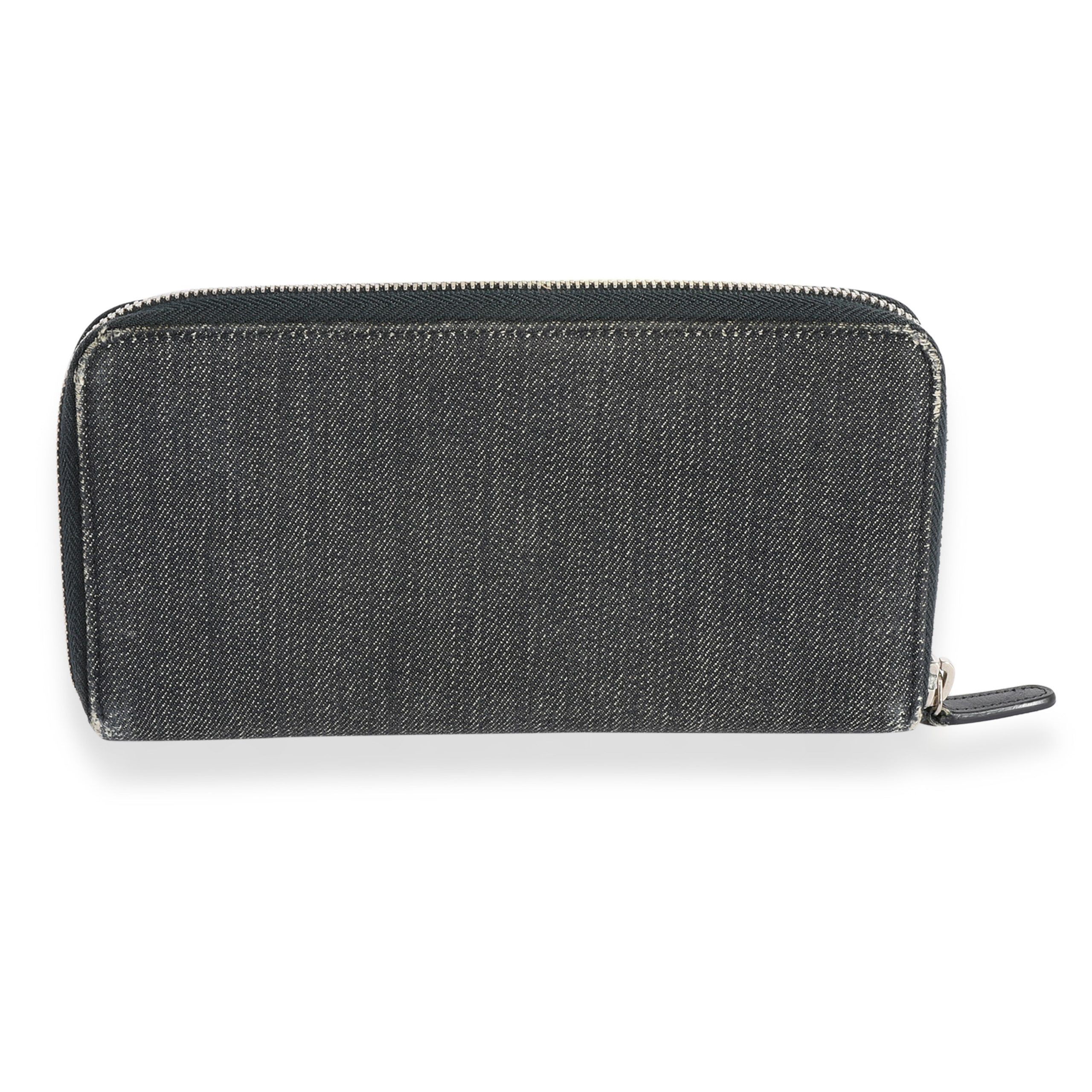 Chanel Chanel Blue Denim Deauville Zip-Around Wallet Size ONE SIZE - 4 Thumbnail