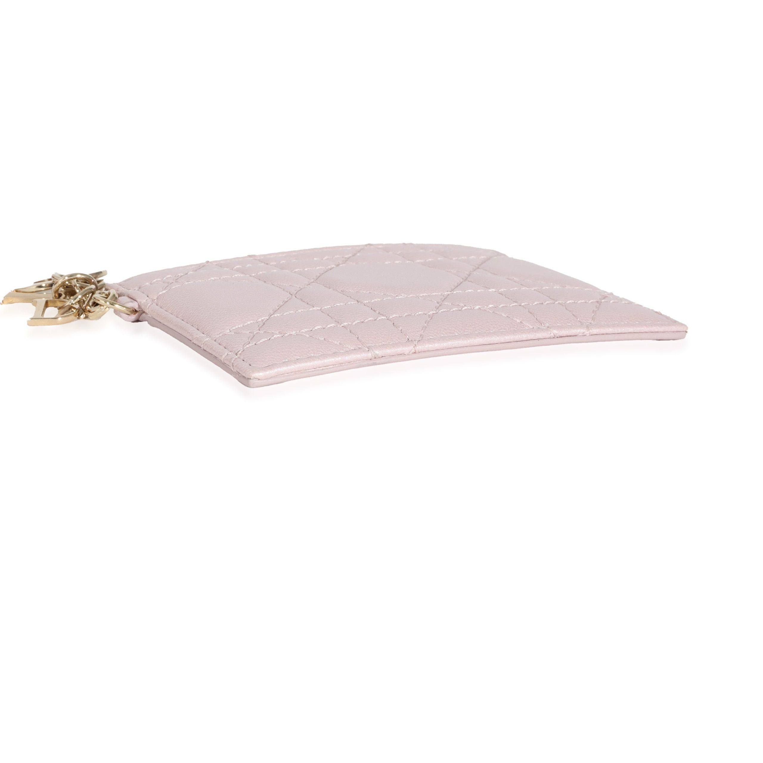 Dior Christian Dior Metallic Pink Lady Dior Card Holder Size ONE SIZE - 5 Thumbnail