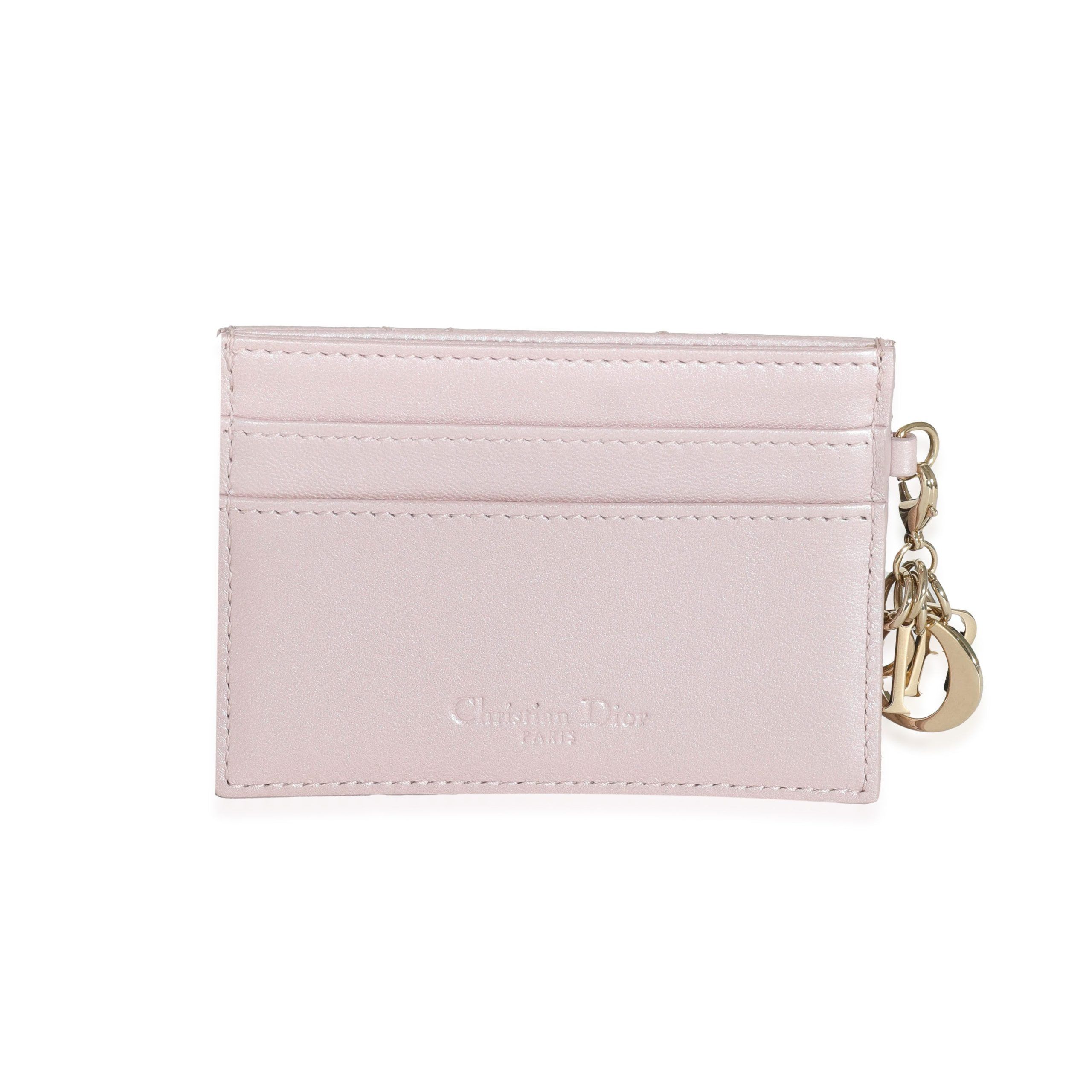 Dior Christian Dior Metallic Pink Lady Dior Card Holder Size ONE SIZE - 3 Thumbnail