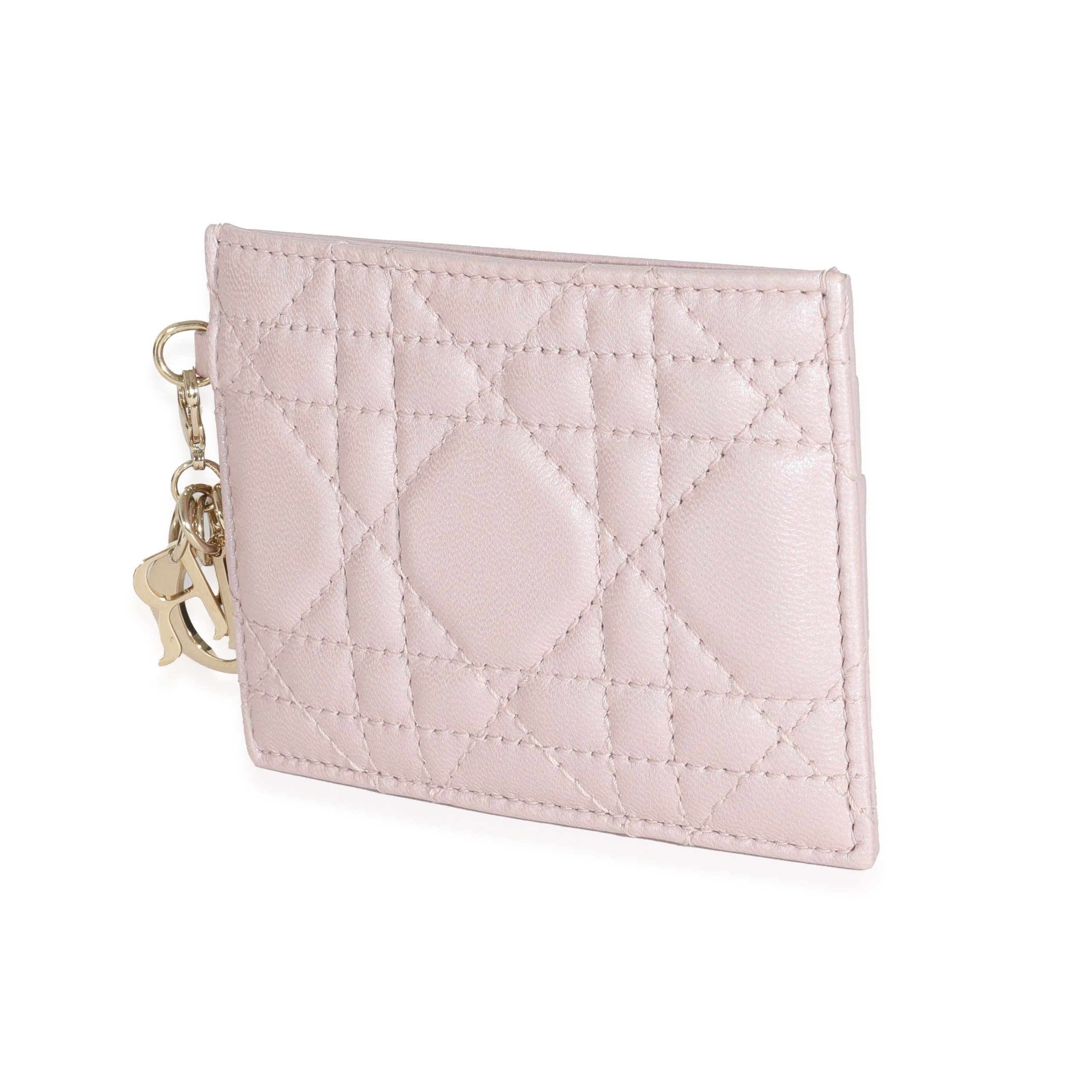 Dior Christian Dior Metallic Pink Lady Dior Card Holder Size ONE SIZE - 2 Thumbnail