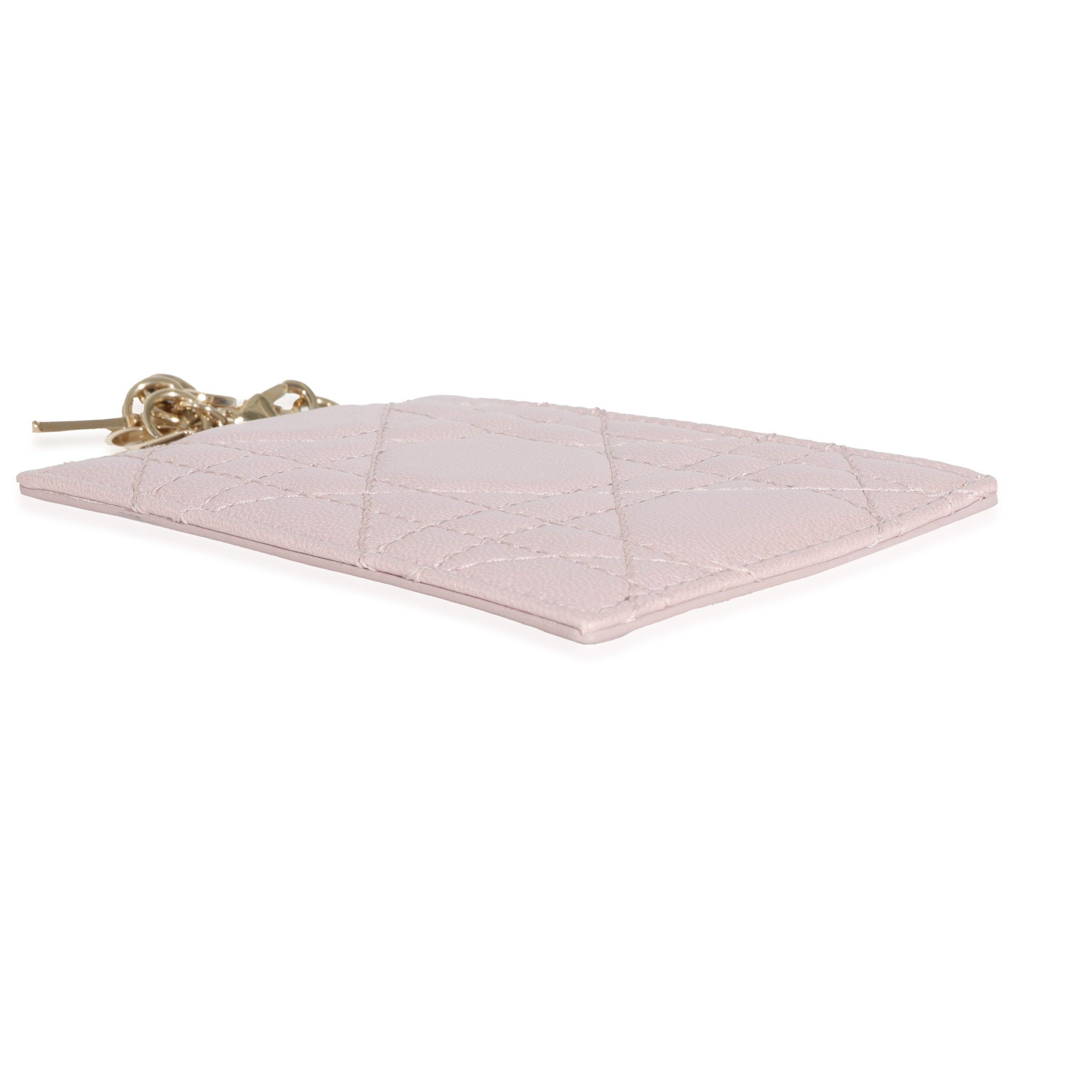 Dior Christian Dior Metallic Pink Lady Dior Card Holder Size ONE SIZE - 6 Thumbnail