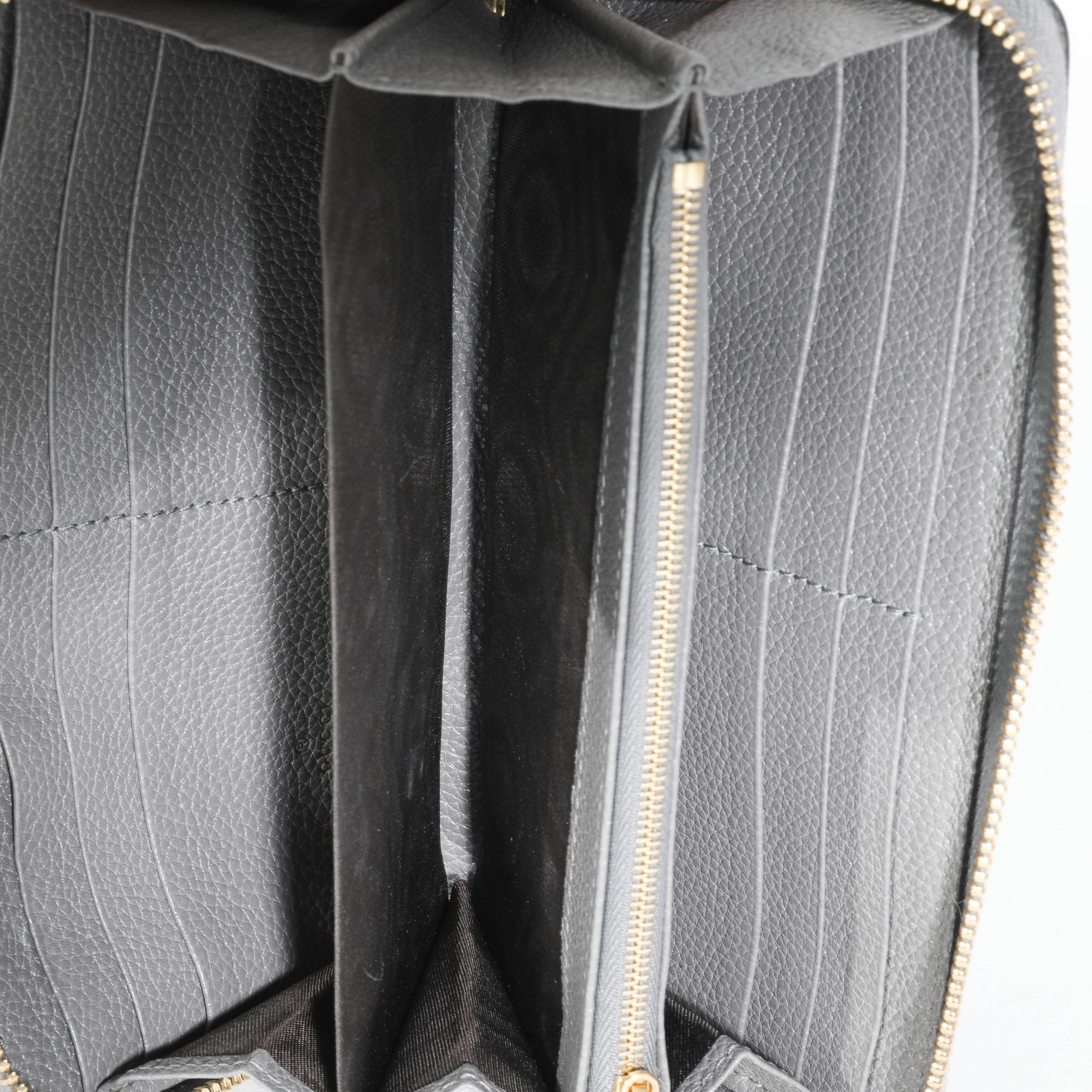 Gucci Gucci Grey Grainy Calfskin Zumi Zip Around Continental Wallet Size ONE SIZE - 7 Thumbnail