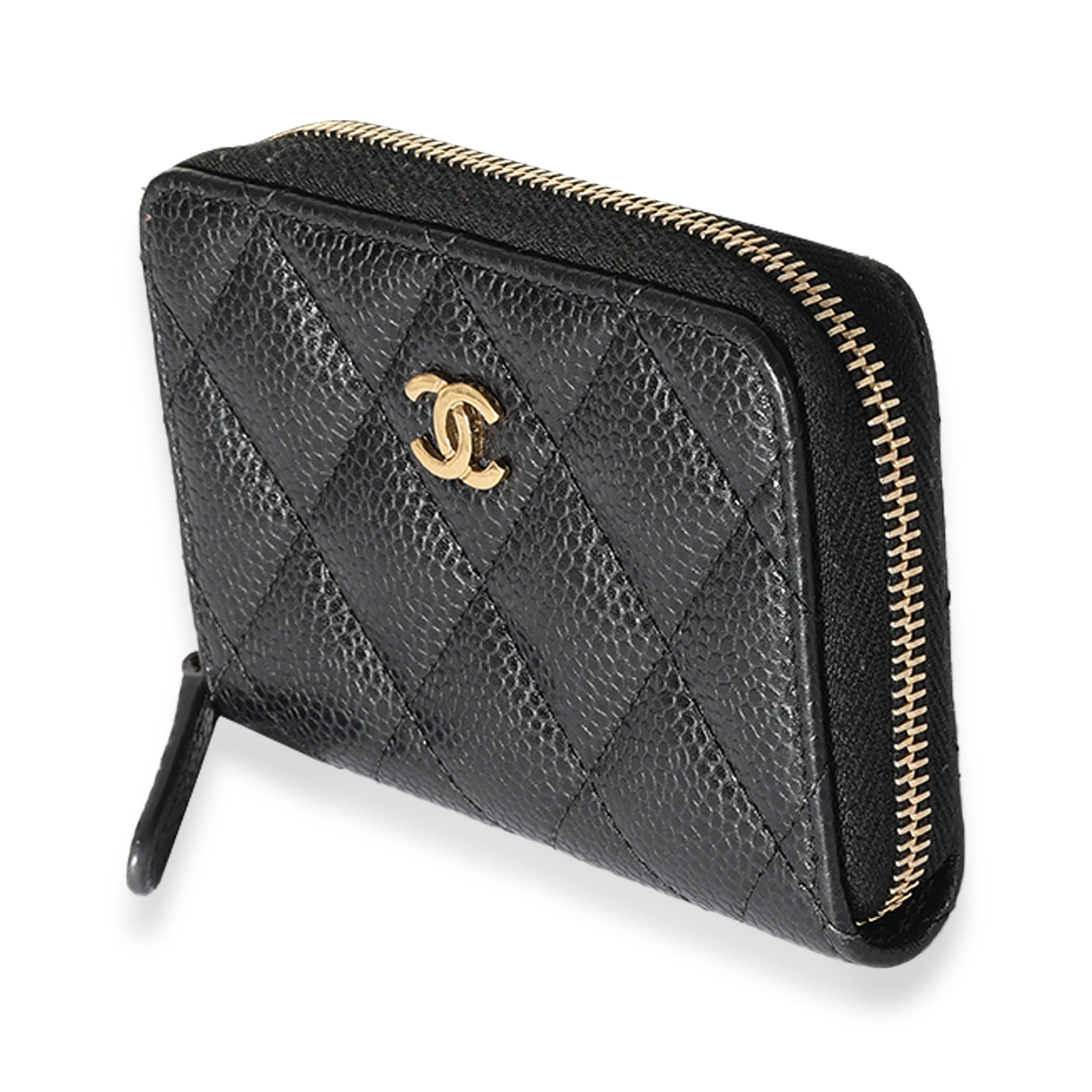 Chanel Chanel Black Caviar CC Zip Coin Purse Size ONE SIZE - 2 Thumbnail