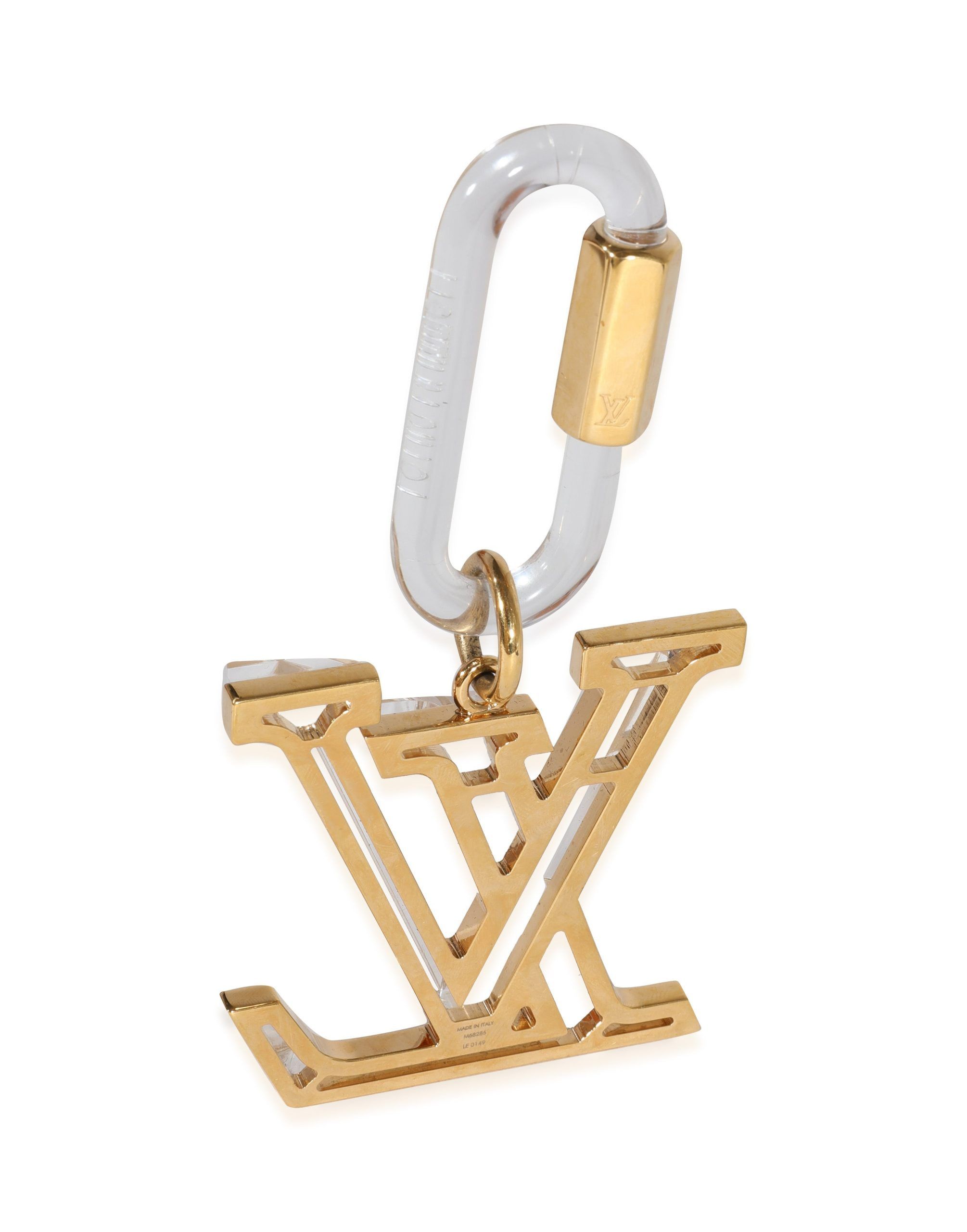 Louis Vuitton Louis Vuitton Clear Resin & Gold Metal LV Prism Bag Charm Size ONE SIZE - 3 Thumbnail