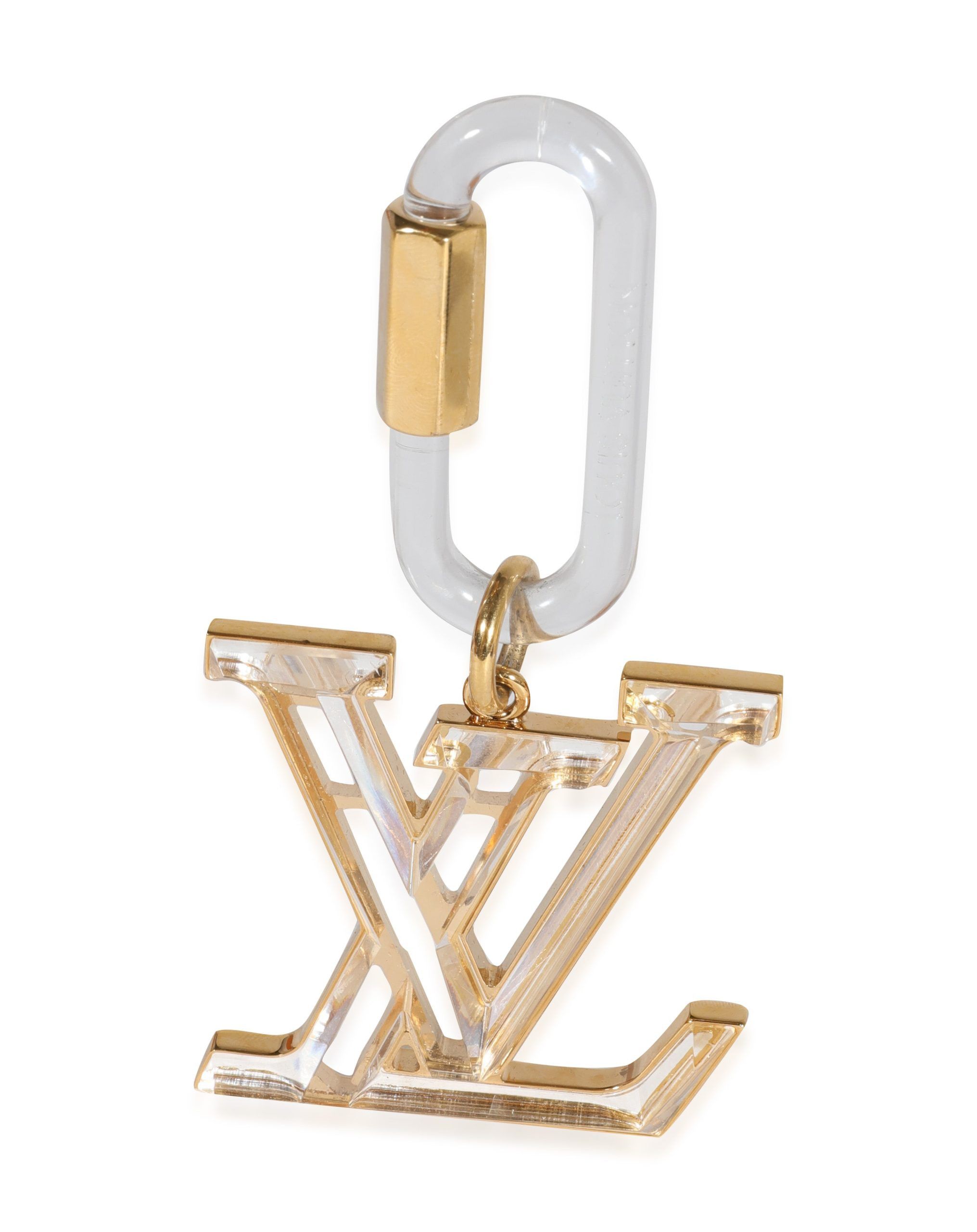 Louis Vuitton Louis Vuitton Clear Resin & Gold Metal LV Prism Bag Charm Size ONE SIZE - 4 Thumbnail